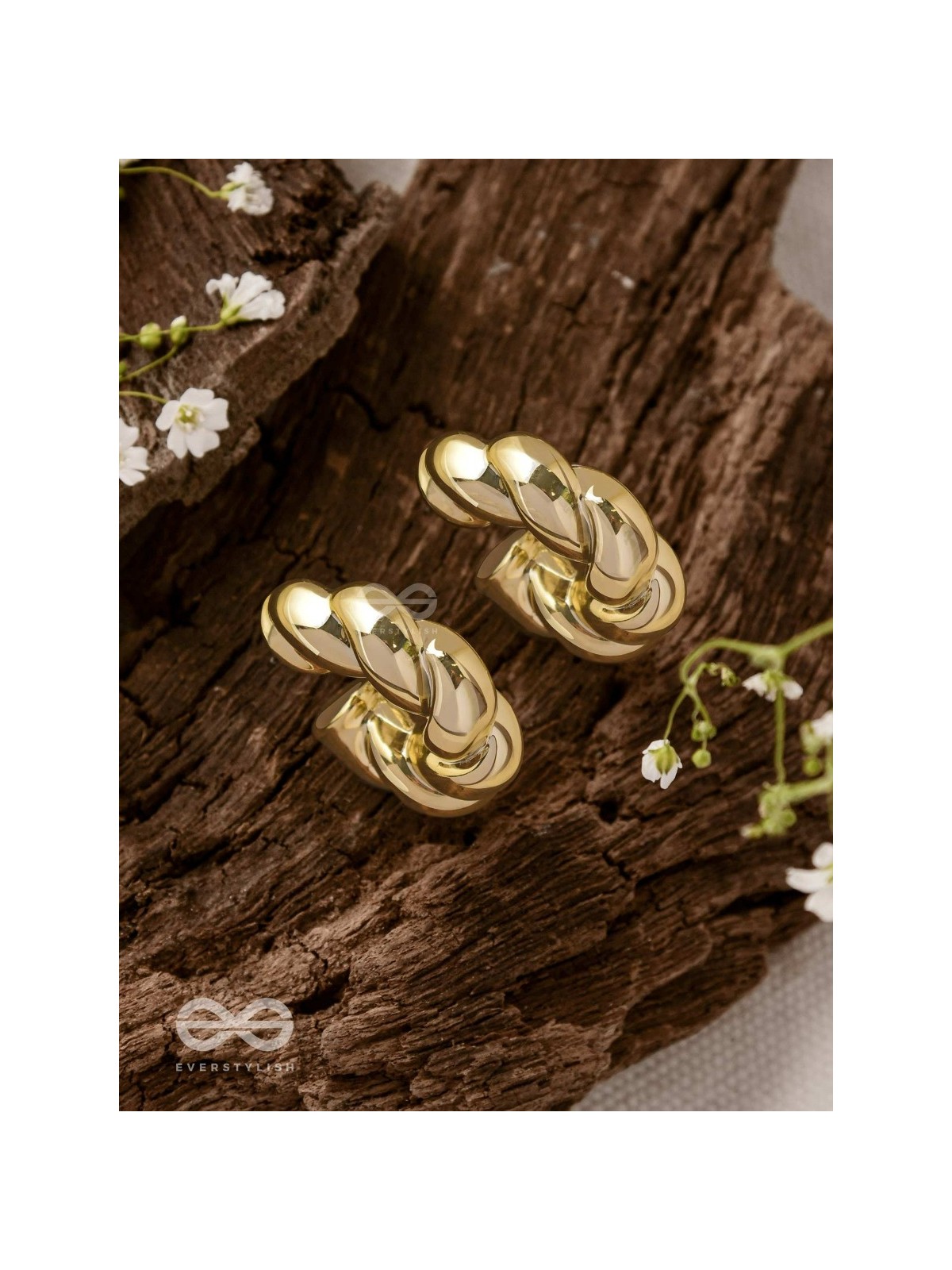 Dreamer'S Luster - Statement Golden Earrings