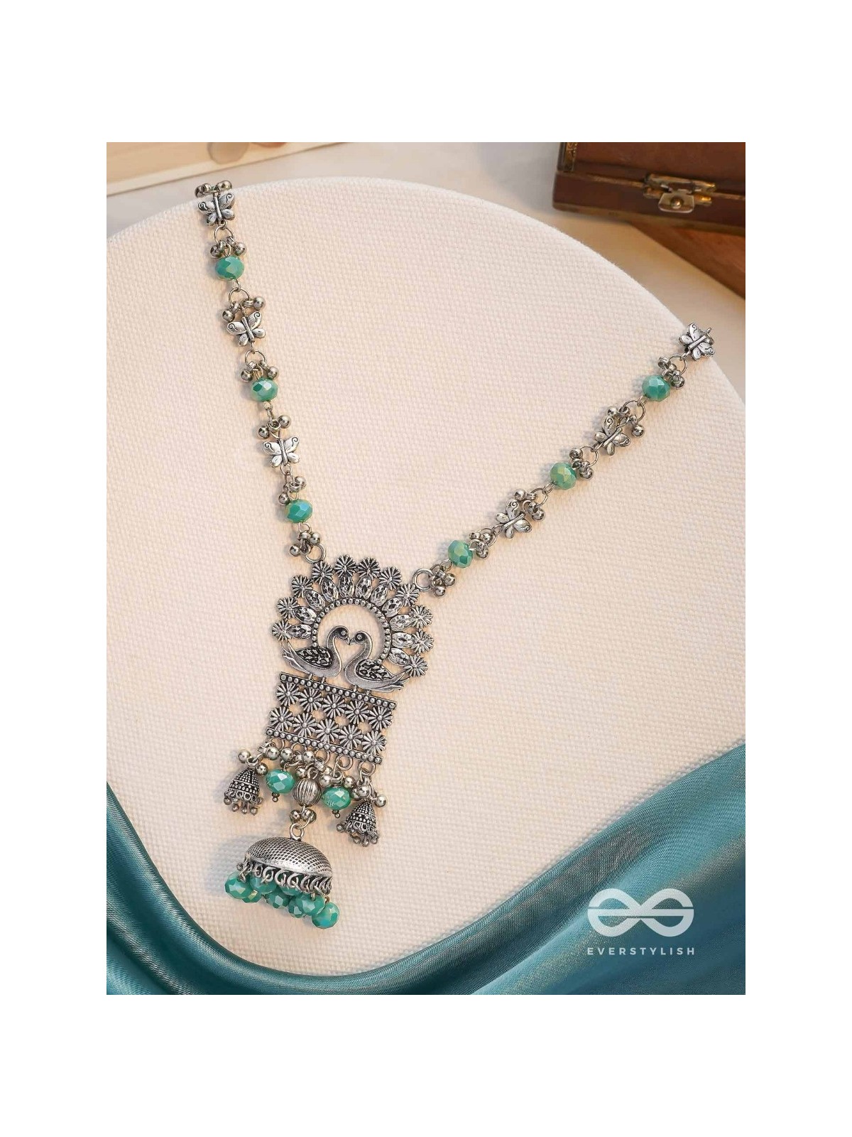 The Celestial Flutters - Statement Oxidised Neckpiece