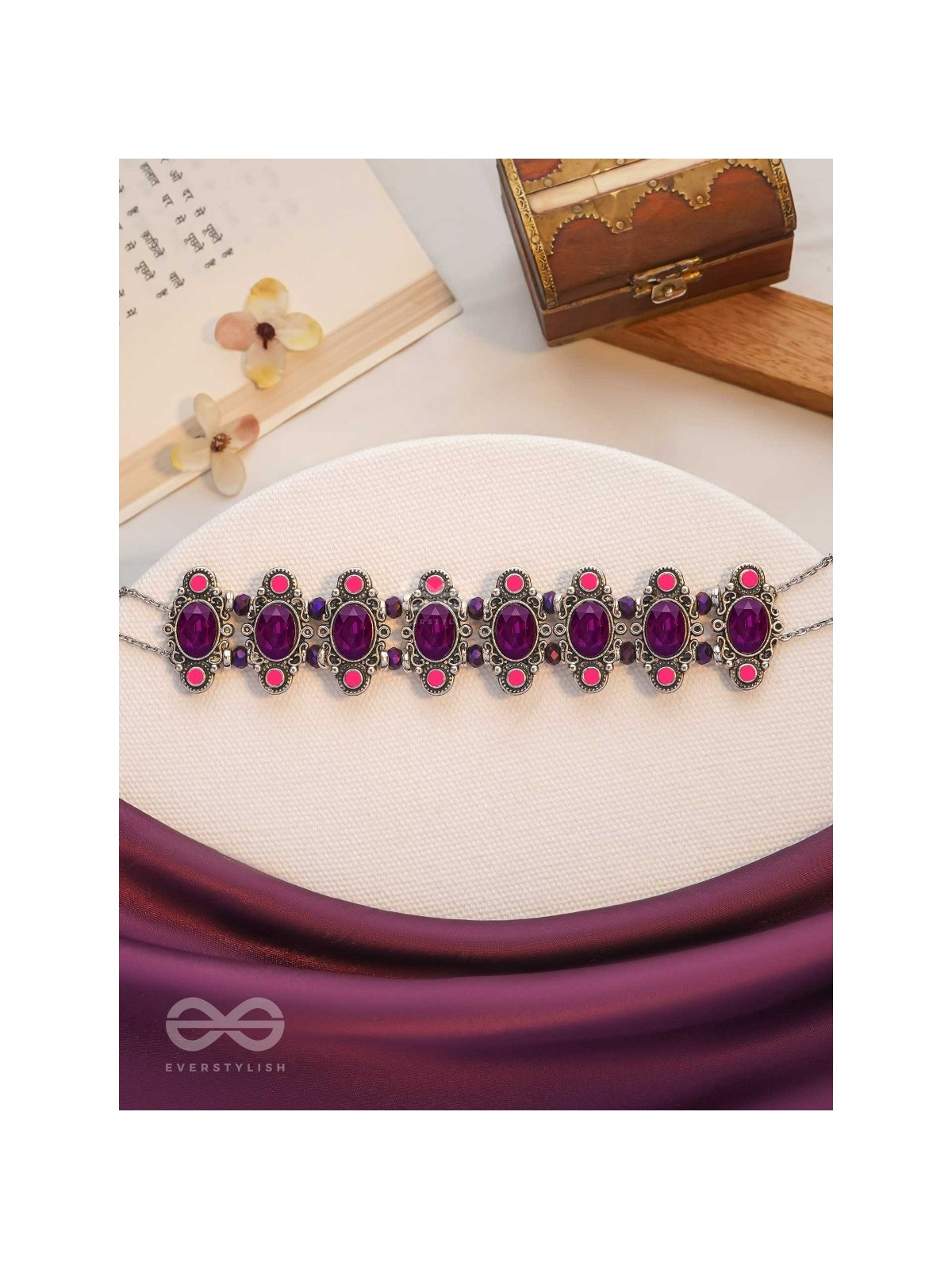 The Purple Passion - Statement Oxidised Neckpiece
