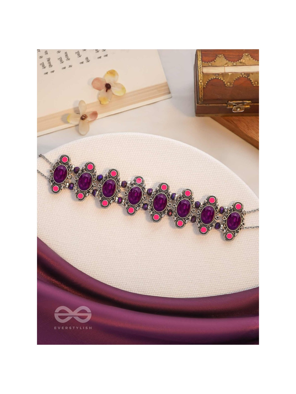 The Purple Passion - Statement Oxidised Neckpiece