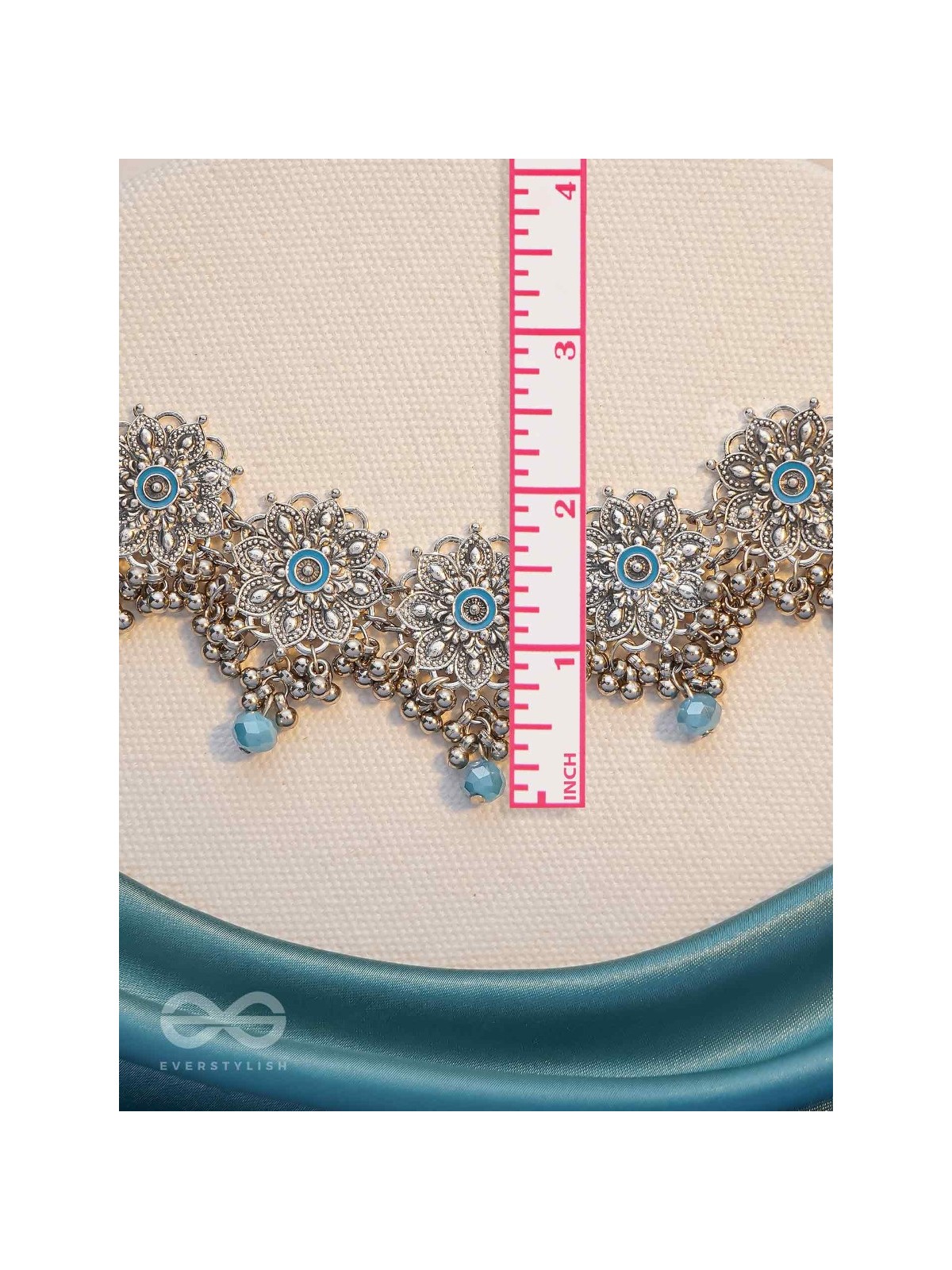 Heavenly Skies - Enamelled Oxidised Neckpiece