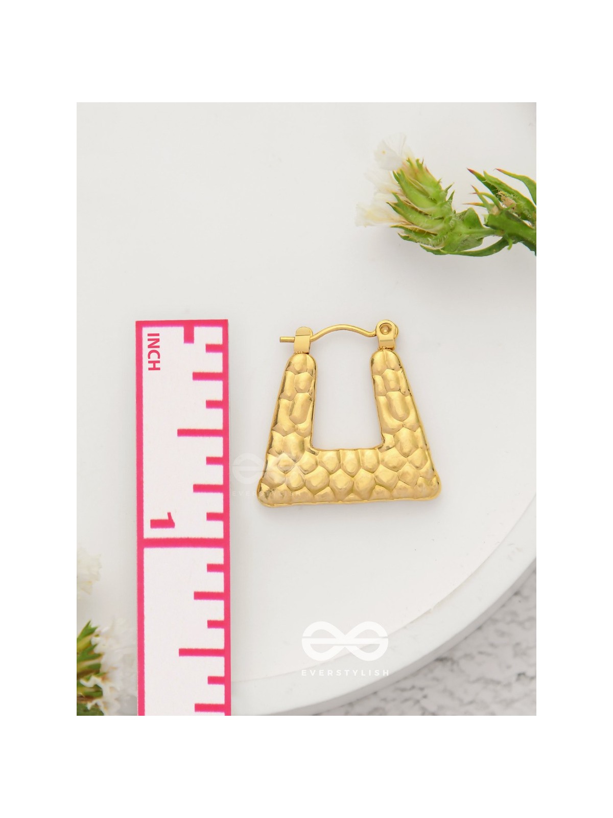 Ethereal Gleams - Golden Stainless Steel Earrings With Anti-Tarnish Coating