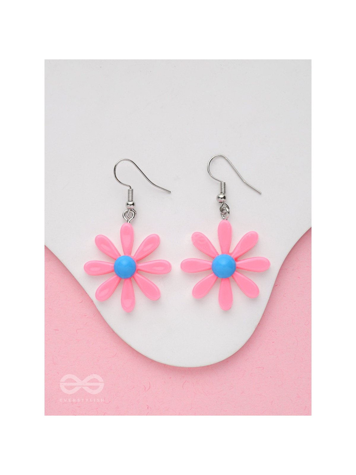 Bloom In Style - Elegant Acrylic Earrings (Pink)