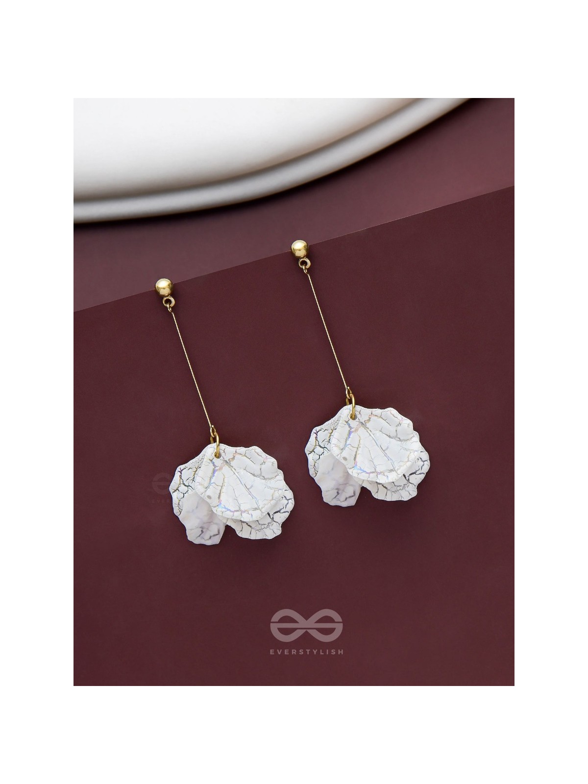 The Snow Petals- Acrylic Earrings 