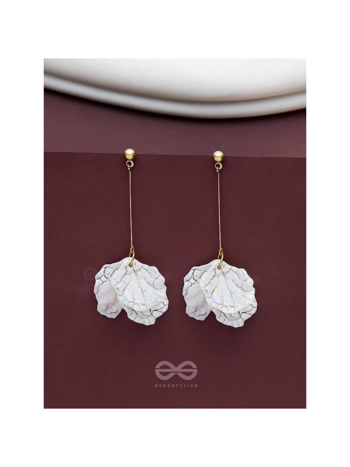 The Snow Petals- Acrylic Earrings 