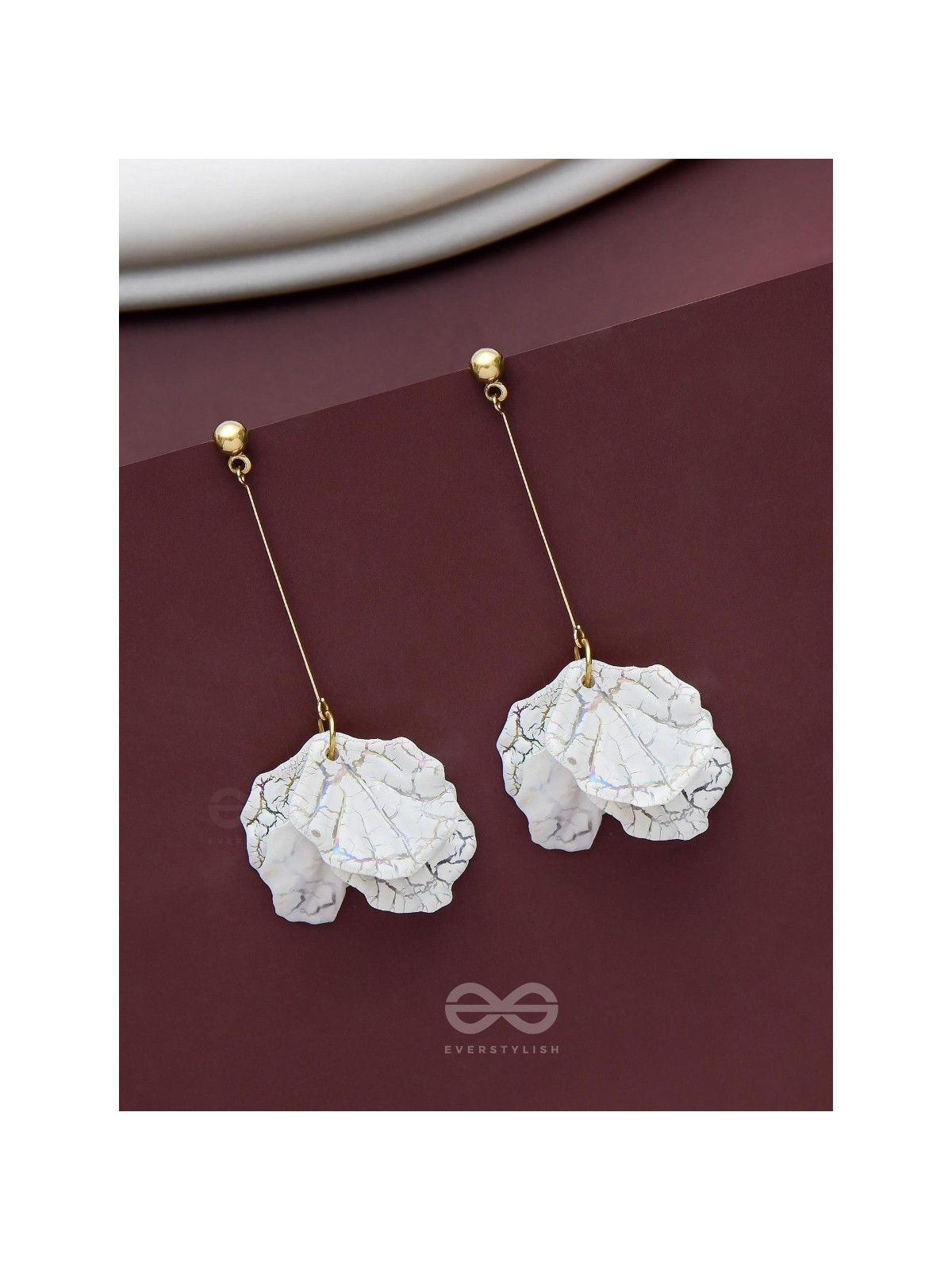 The Snow Petals- Acrylic Earrings 