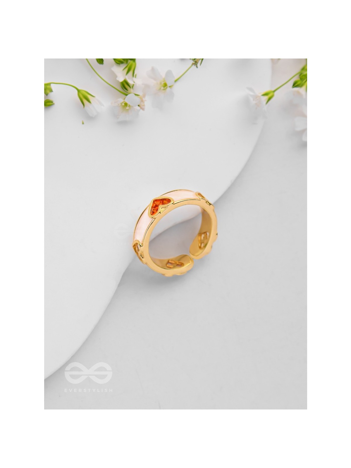 Adorable Affection - Heart Enamelled Ring 