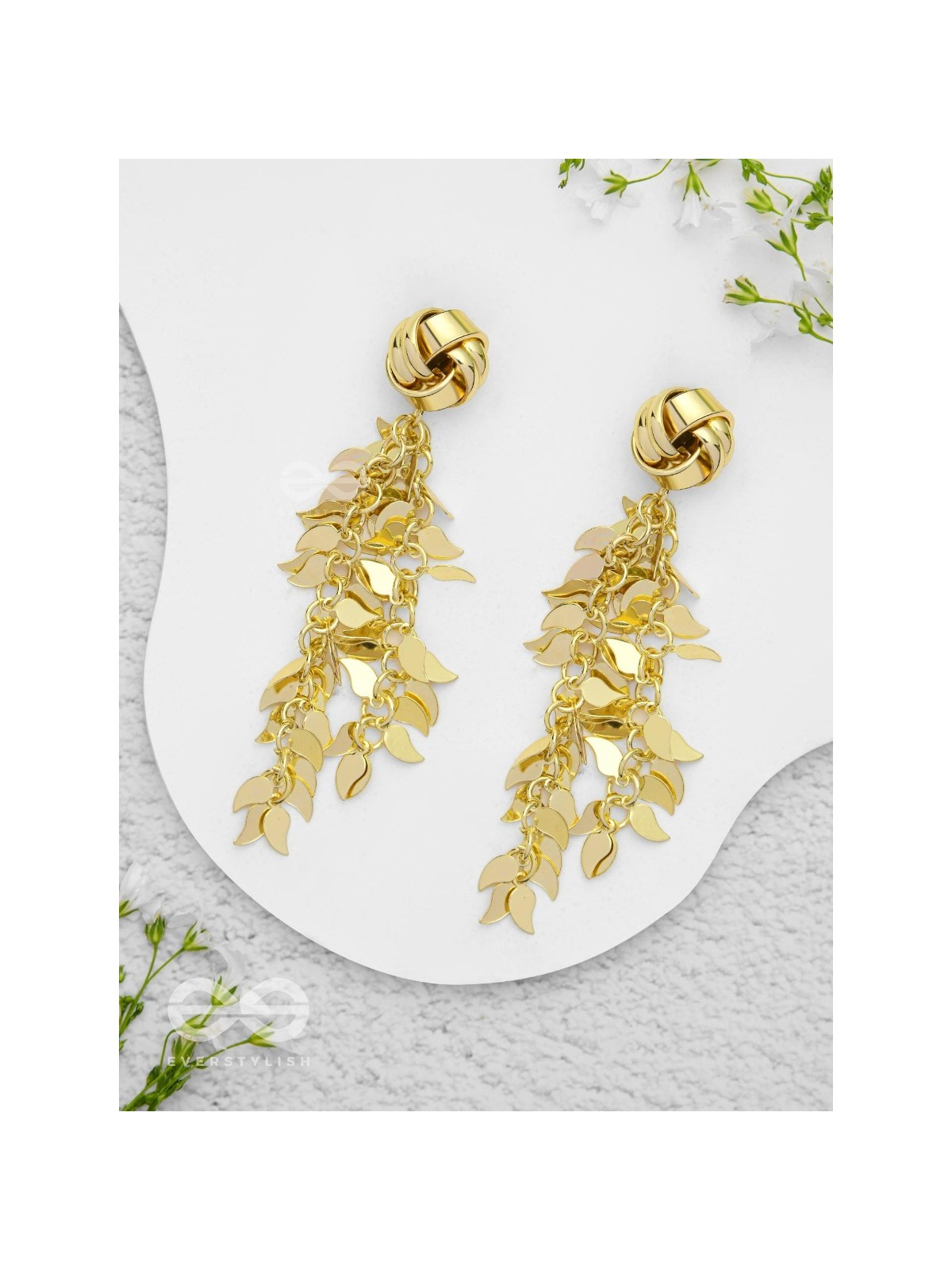 Dripping Leaves - Golden Earrings