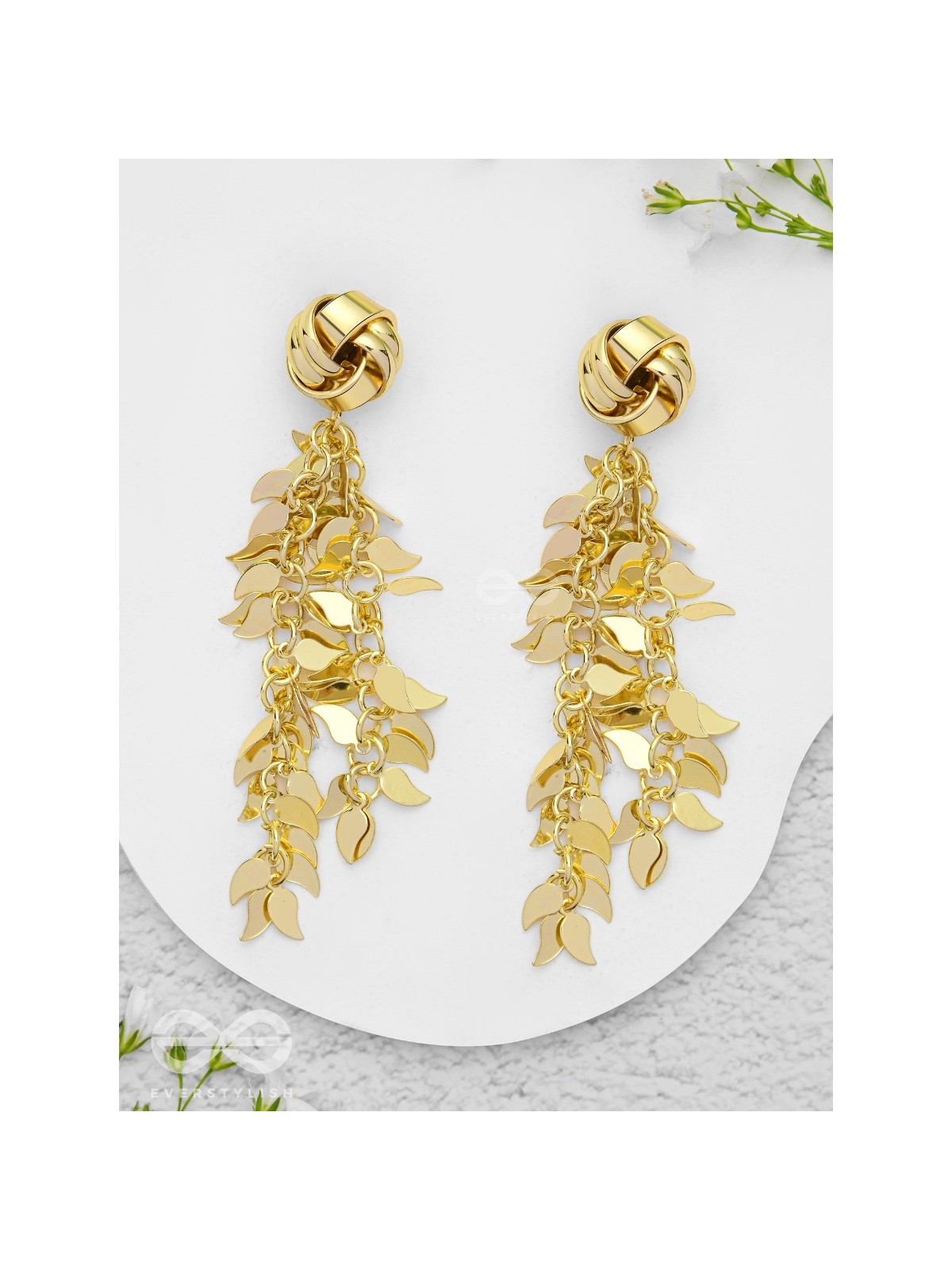 Dripping Leaves - Golden Earrings