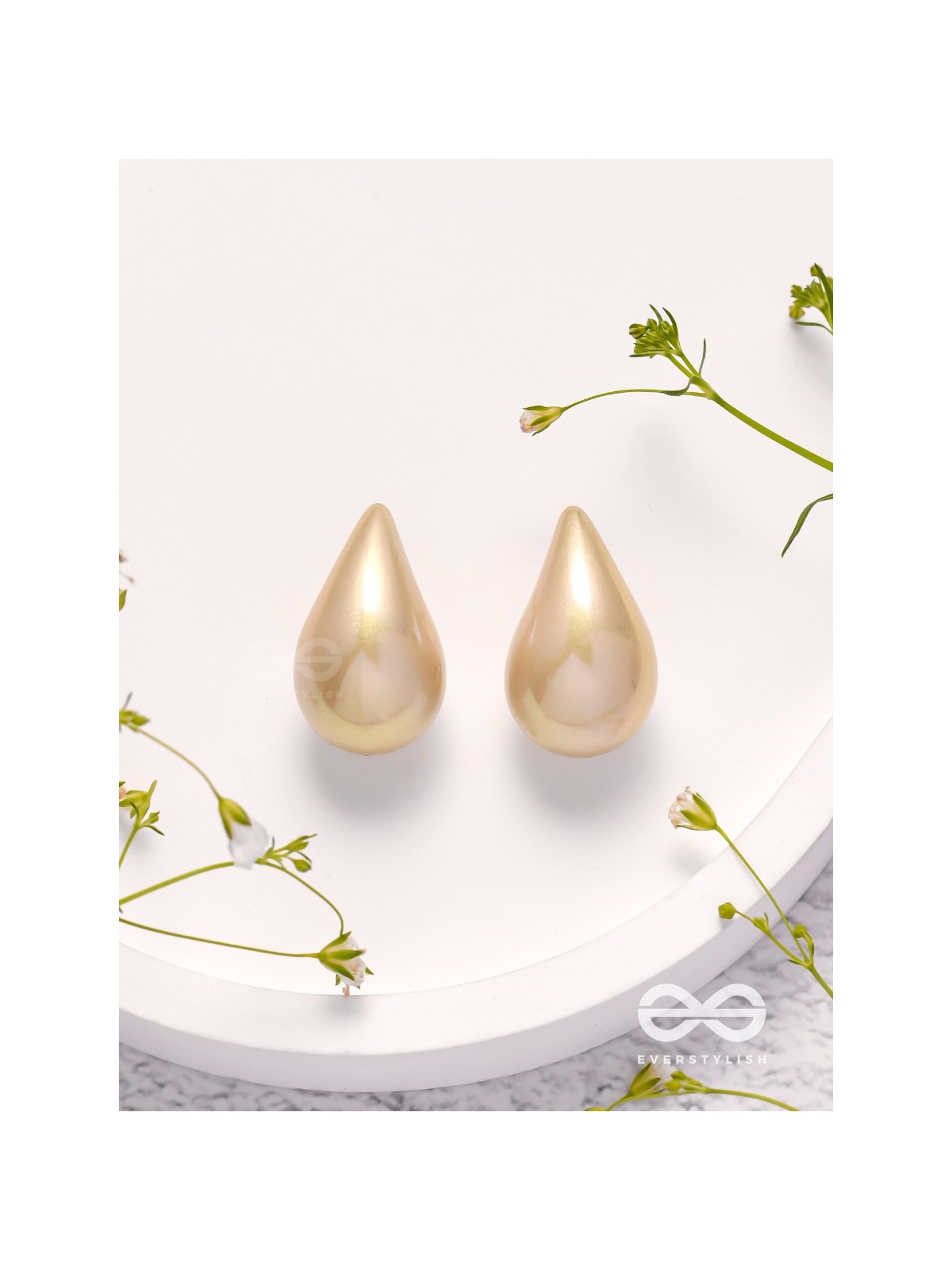 Glitter Drops - Holographic Acrylic Earrings (Golden)