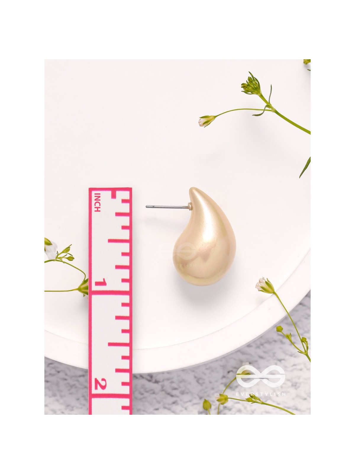 Glitter Drops - Holographic Acrylic Earrings (Golden)