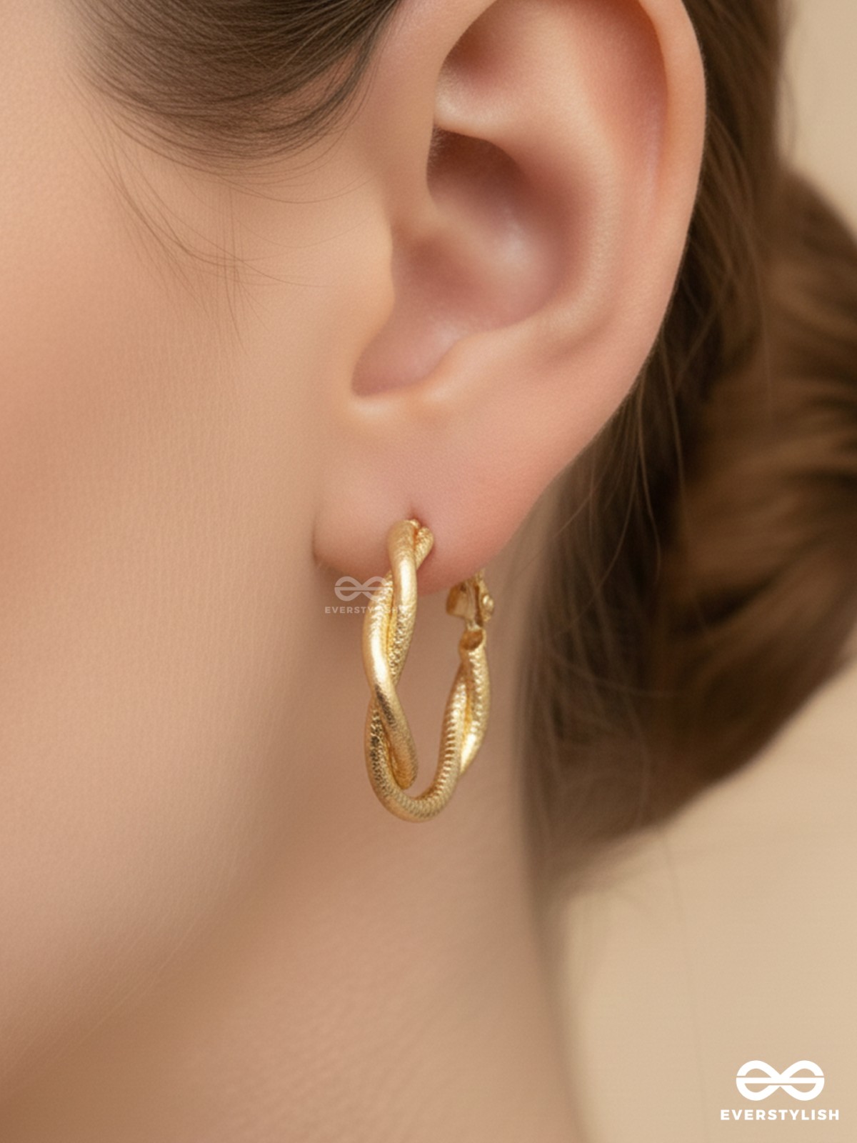 Twisted Tangos - Golden Hoop Earrings
