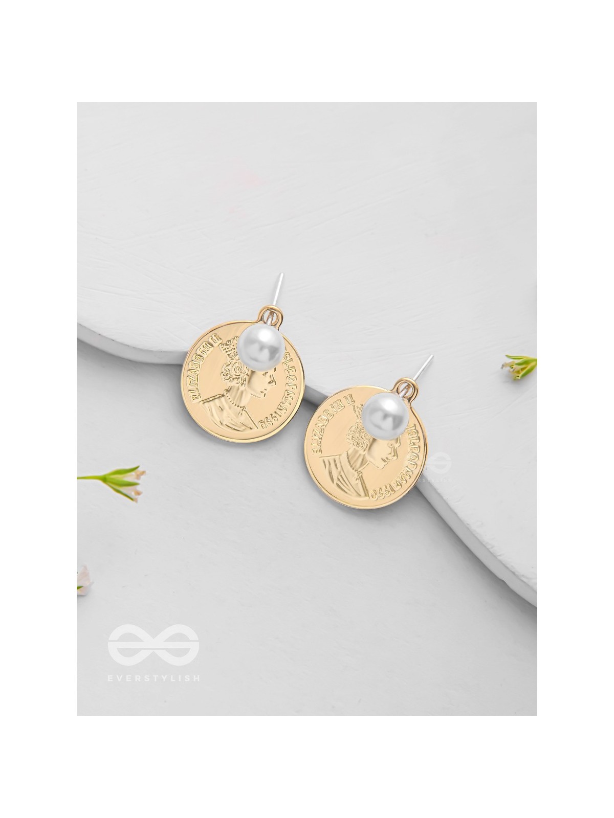 Victorian Rush - Golden Pearl Ear Jackets