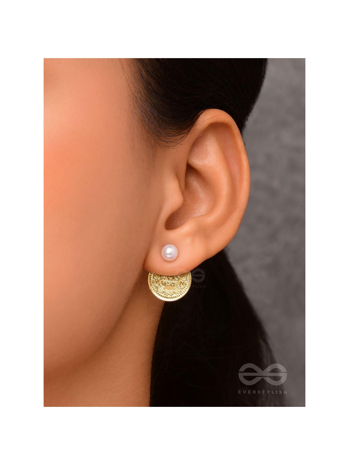 Victorian Rush - Golden Pearl Ear Jackets