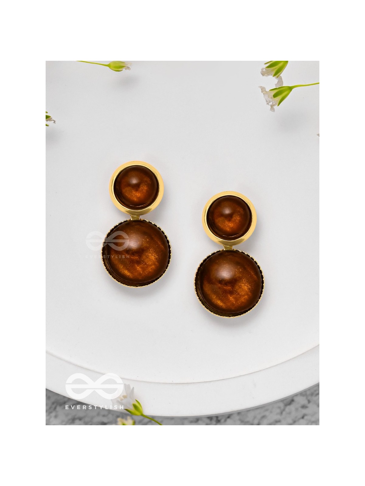 Earthy Treasures - Golden Earrings