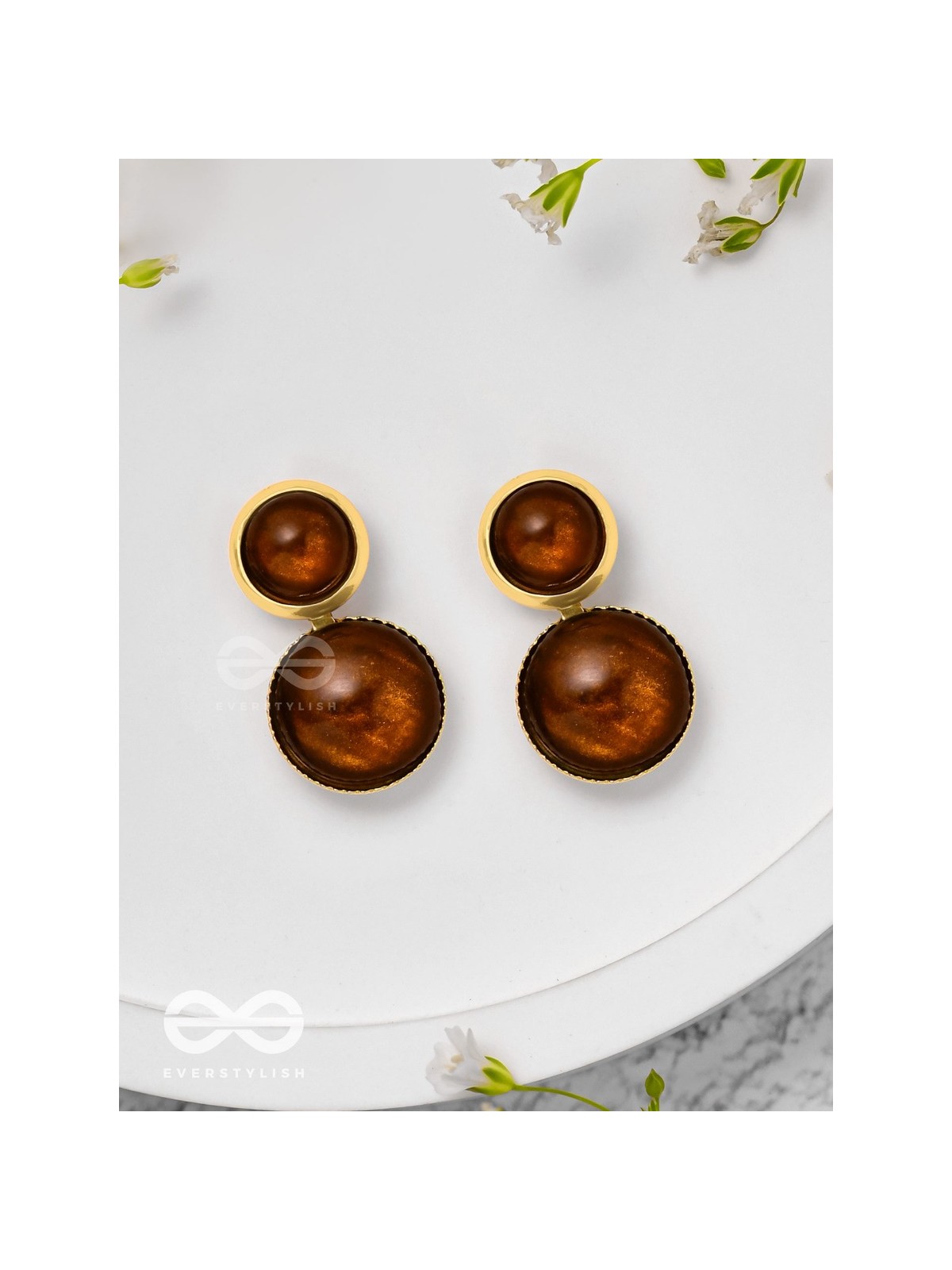 Earthy Treasures - Golden Earrings
