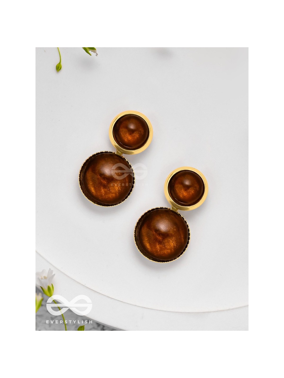 Earthy Treasures - Golden Earrings