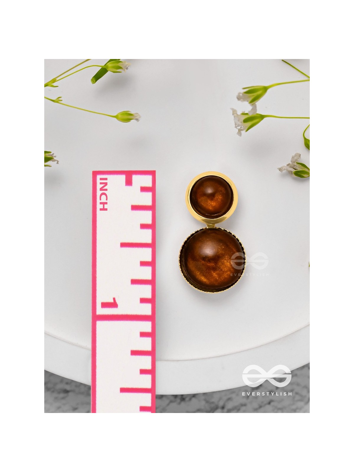 Earthy Treasures - Golden Earrings