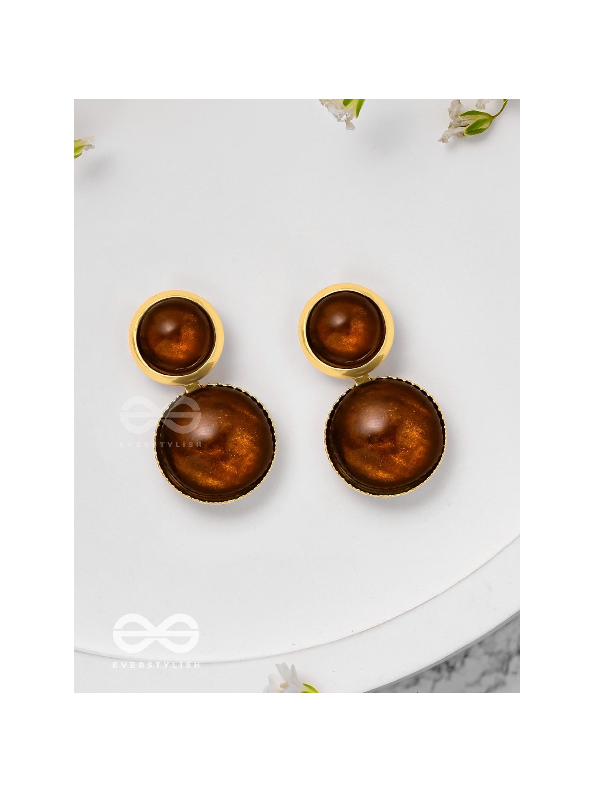 Earthy Treasures - Golden Earrings