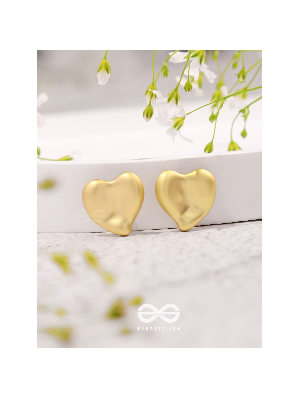 Love Affection - Golden Stud Earrings 