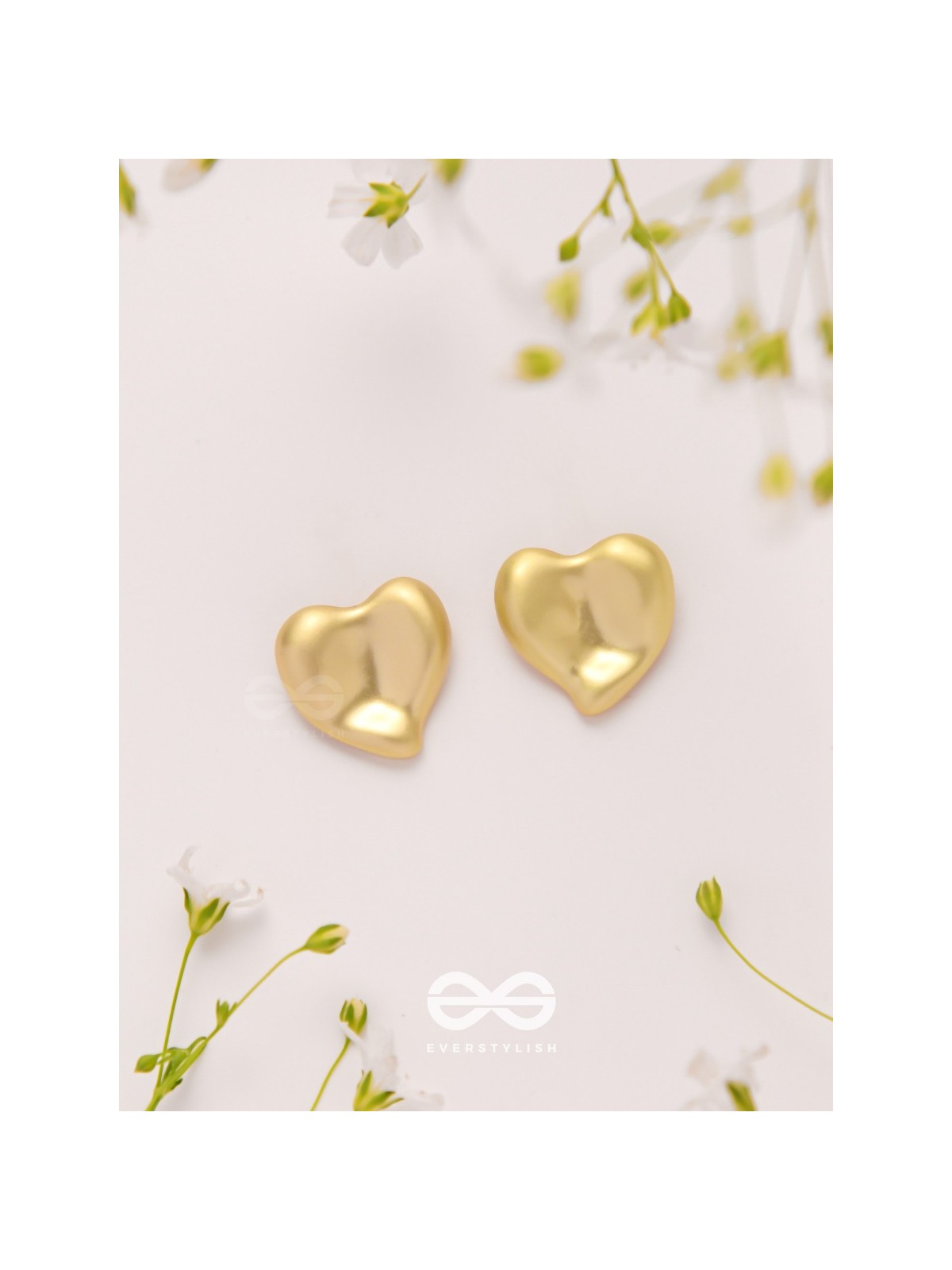 Love Affection - Golden Stud Earrings 