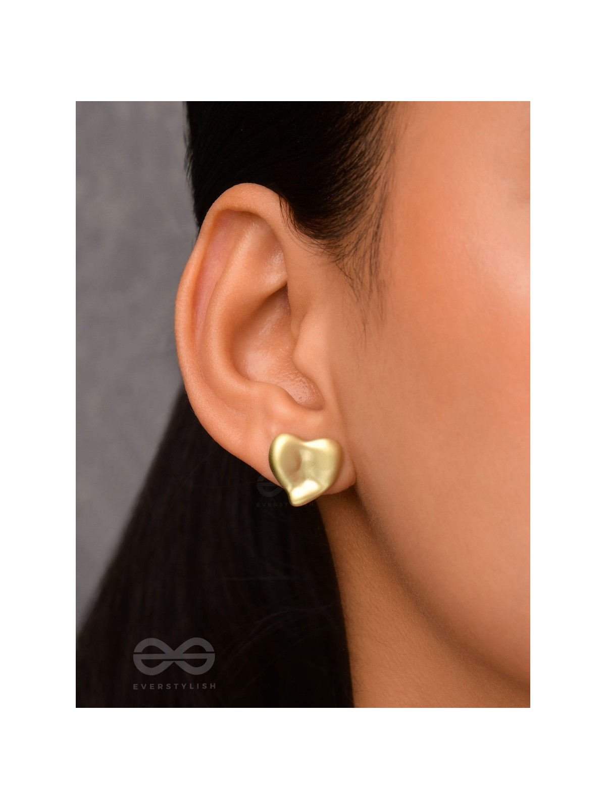 Love Affection - Golden Stud Earrings 