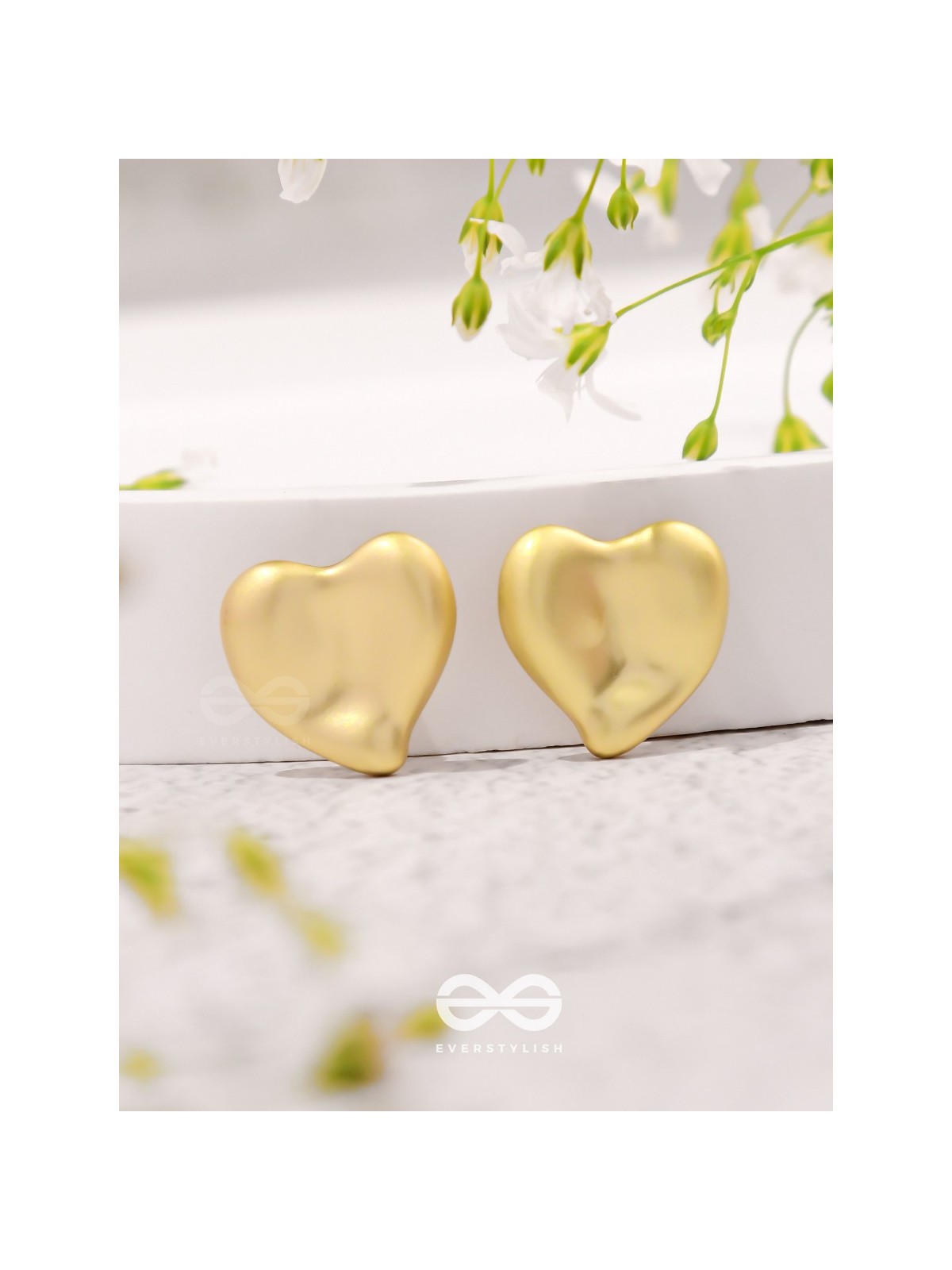 Love Affection - Golden Stud Earrings 