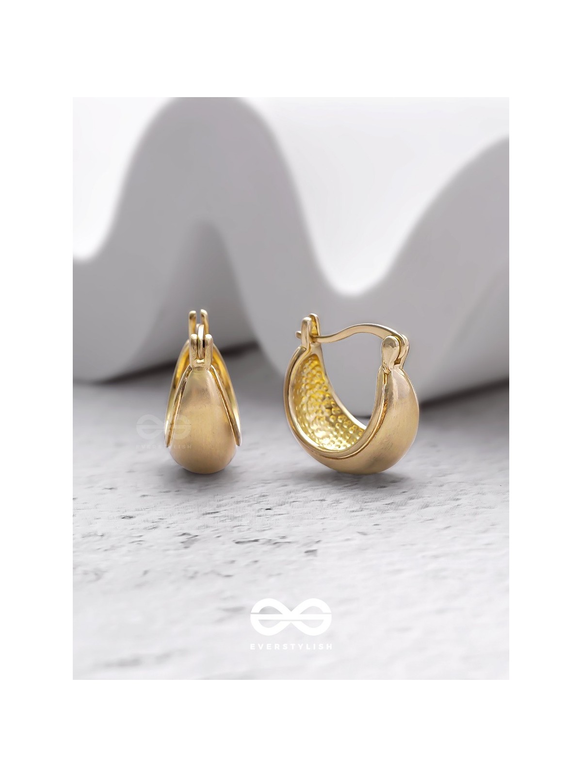 Gilded in Matte - Golden Earrings