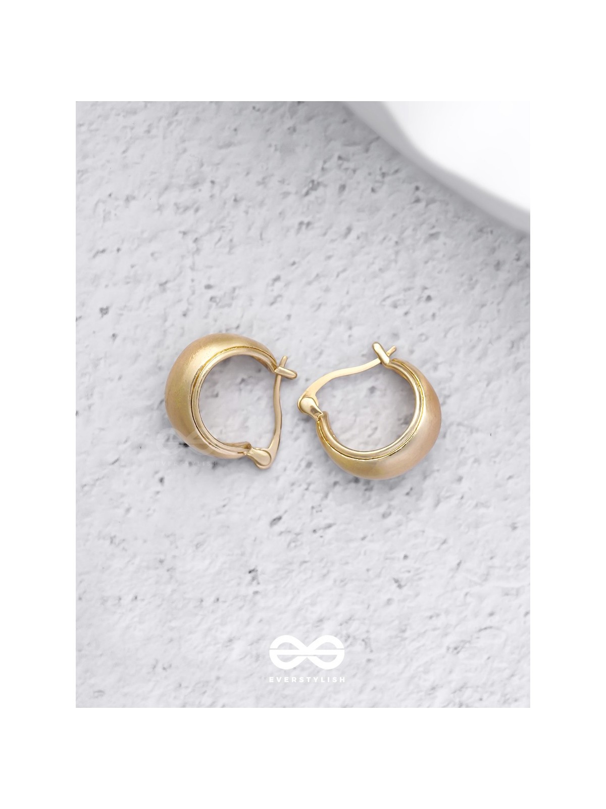 Gilded in Matte - Golden Earrings