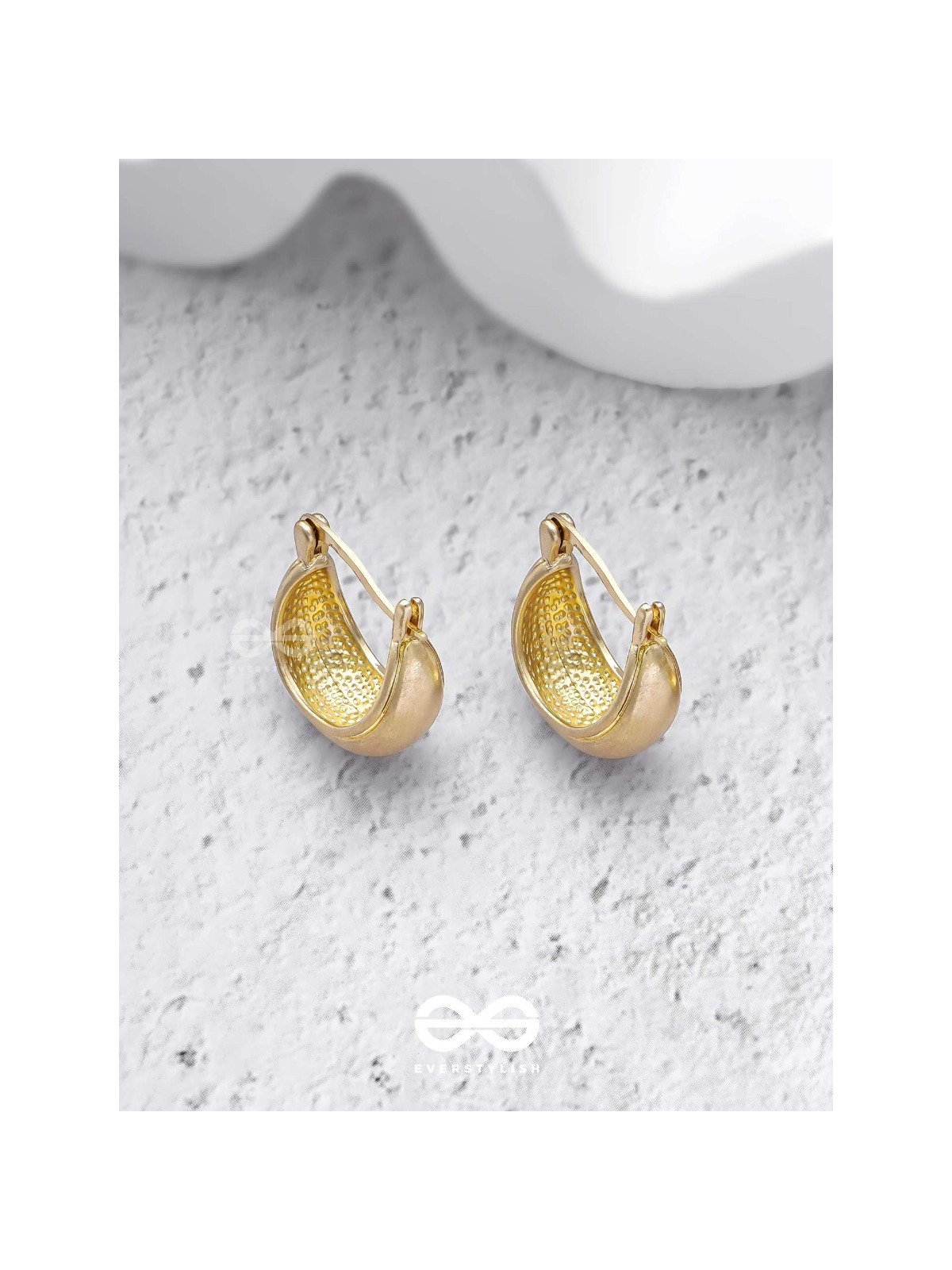 Gilded in Matte - Golden Earrings