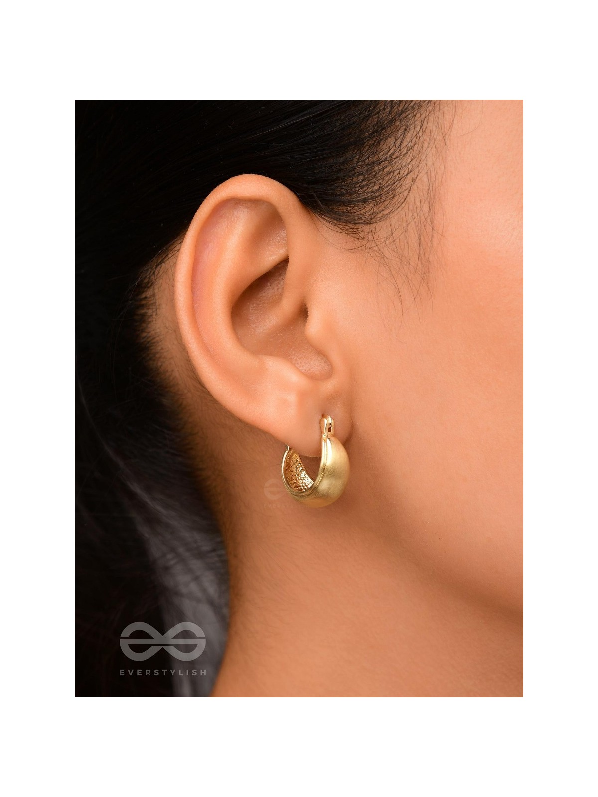 Gilded in Matte - Golden Earrings