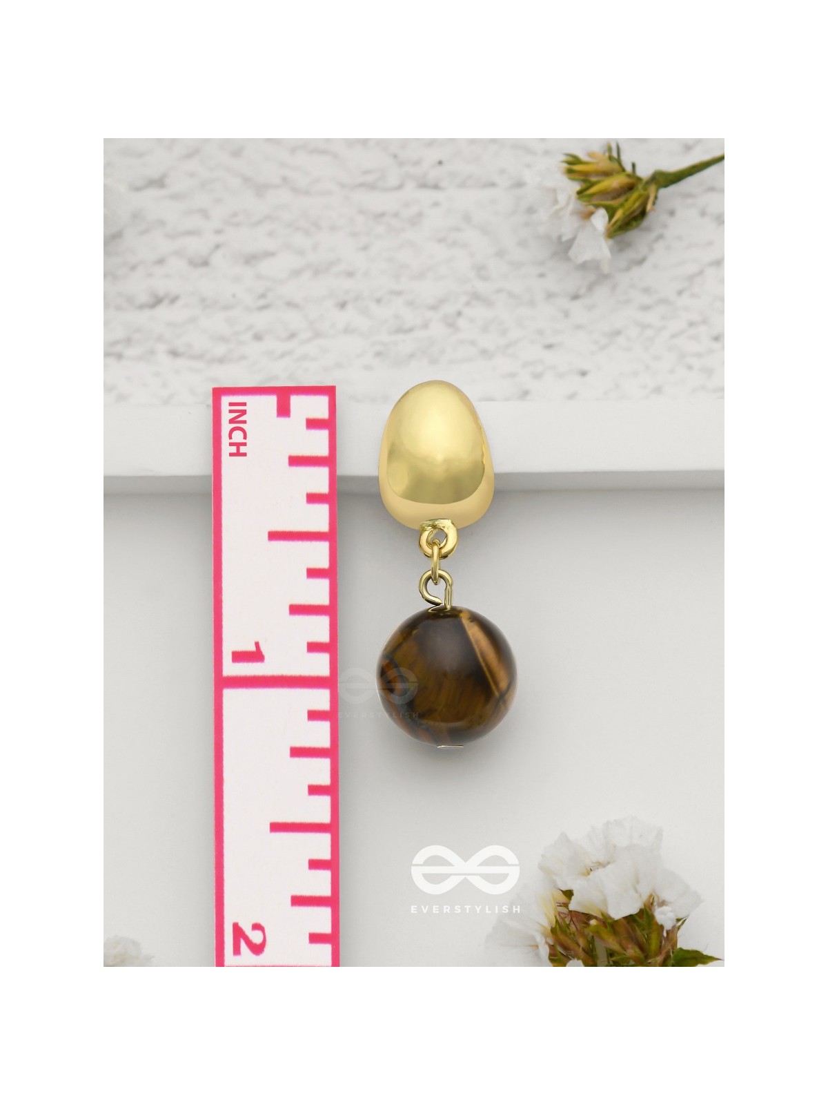 Mocha Bells - Casual Golden Earrings