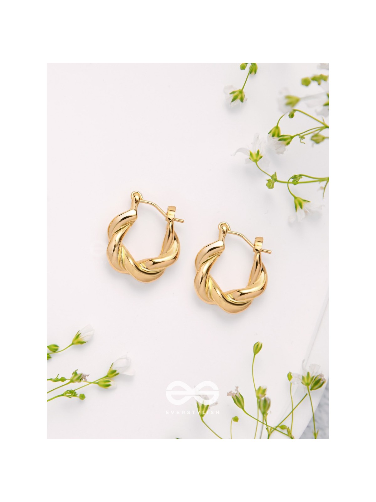 Twist N Turns - Golden Earrings