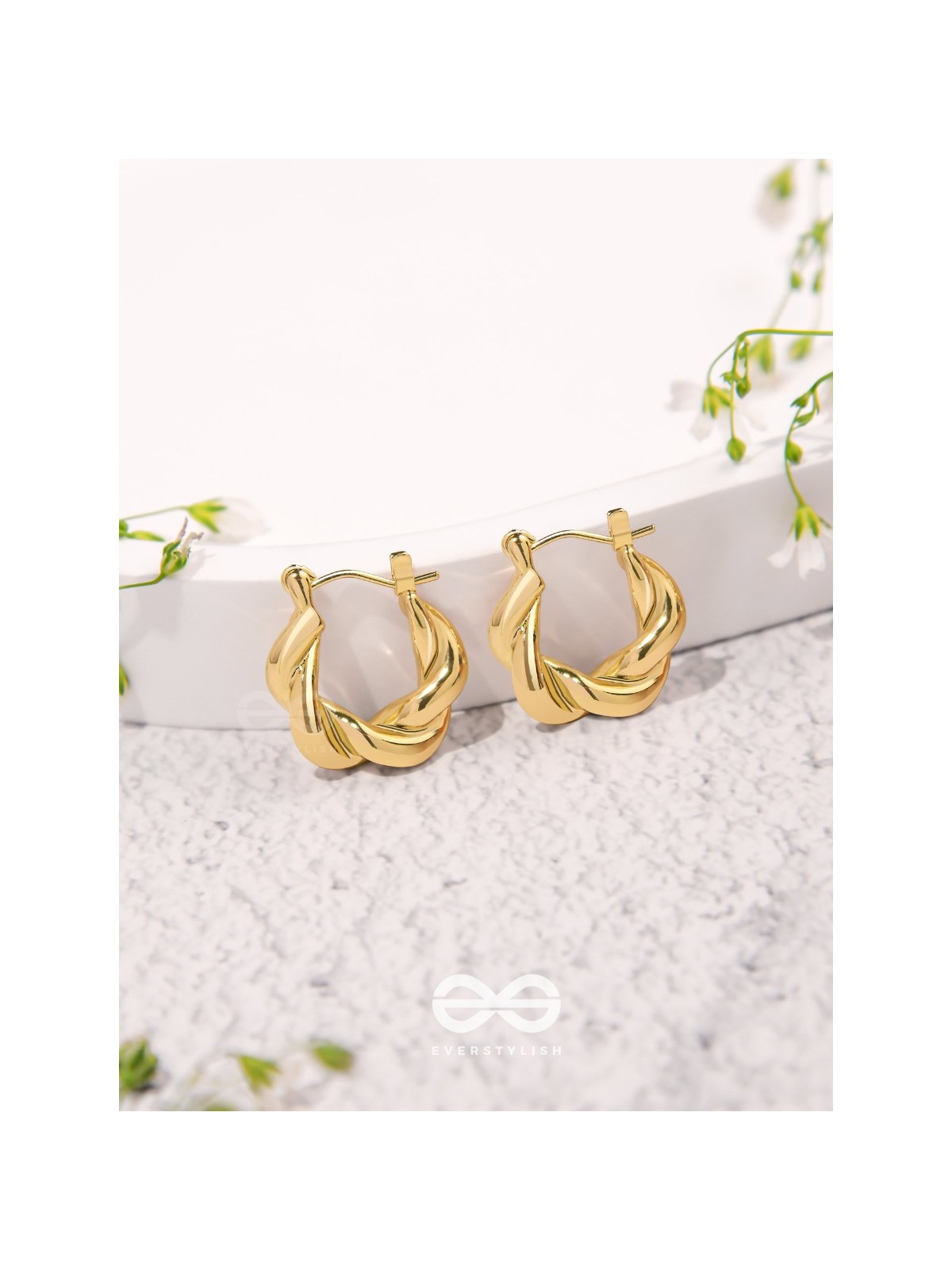 Twist N Turns - Golden Earrings