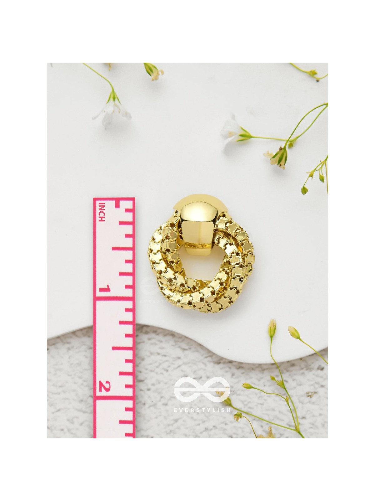 Tangled Radiance - Golden  Stud Earrings