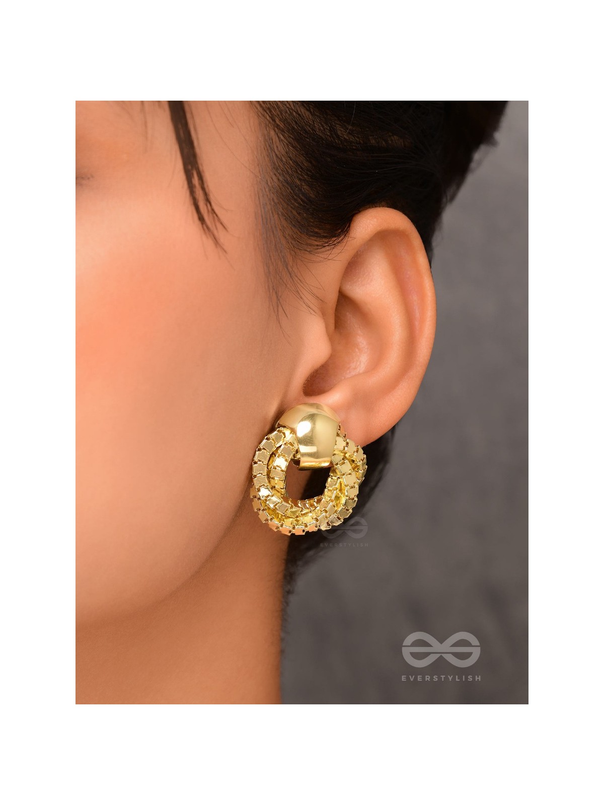 Tangled Radiance - Golden  Stud Earrings