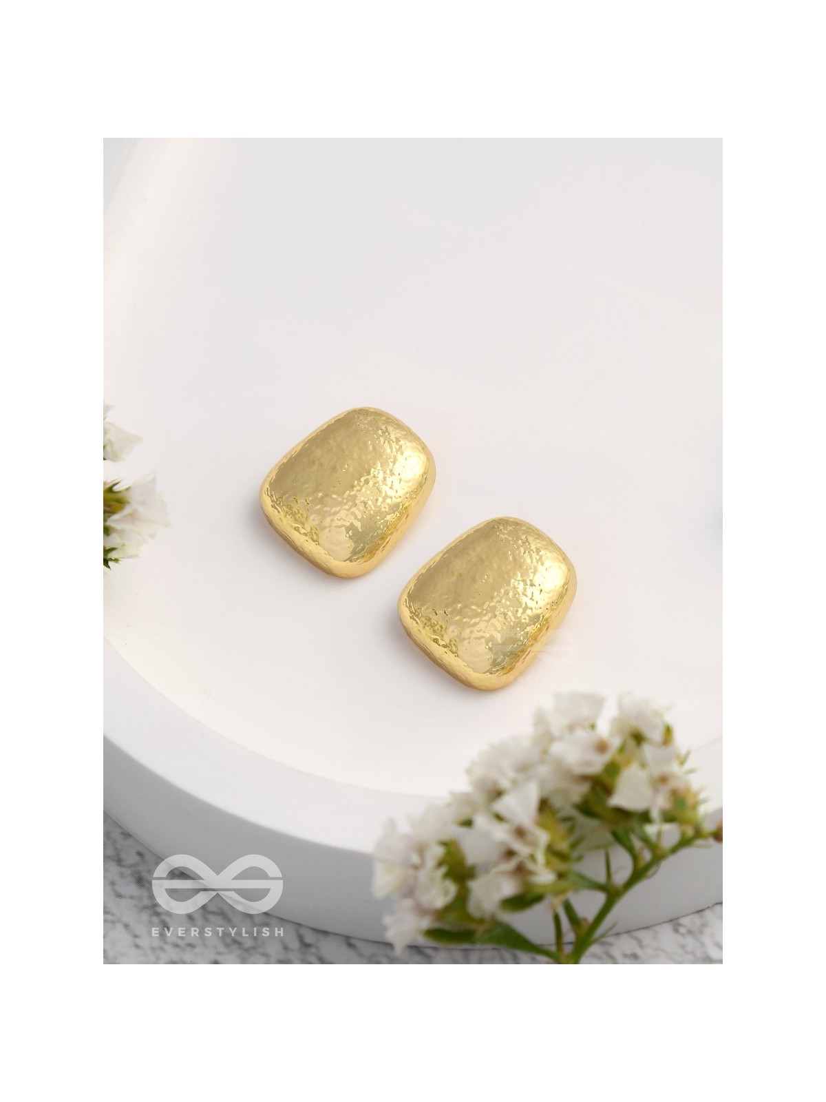 Midas Touch - Textured Golden Earrings 