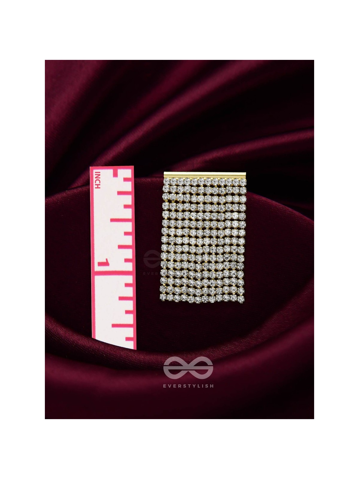 Starry Falls - Golden Embellished Earrings