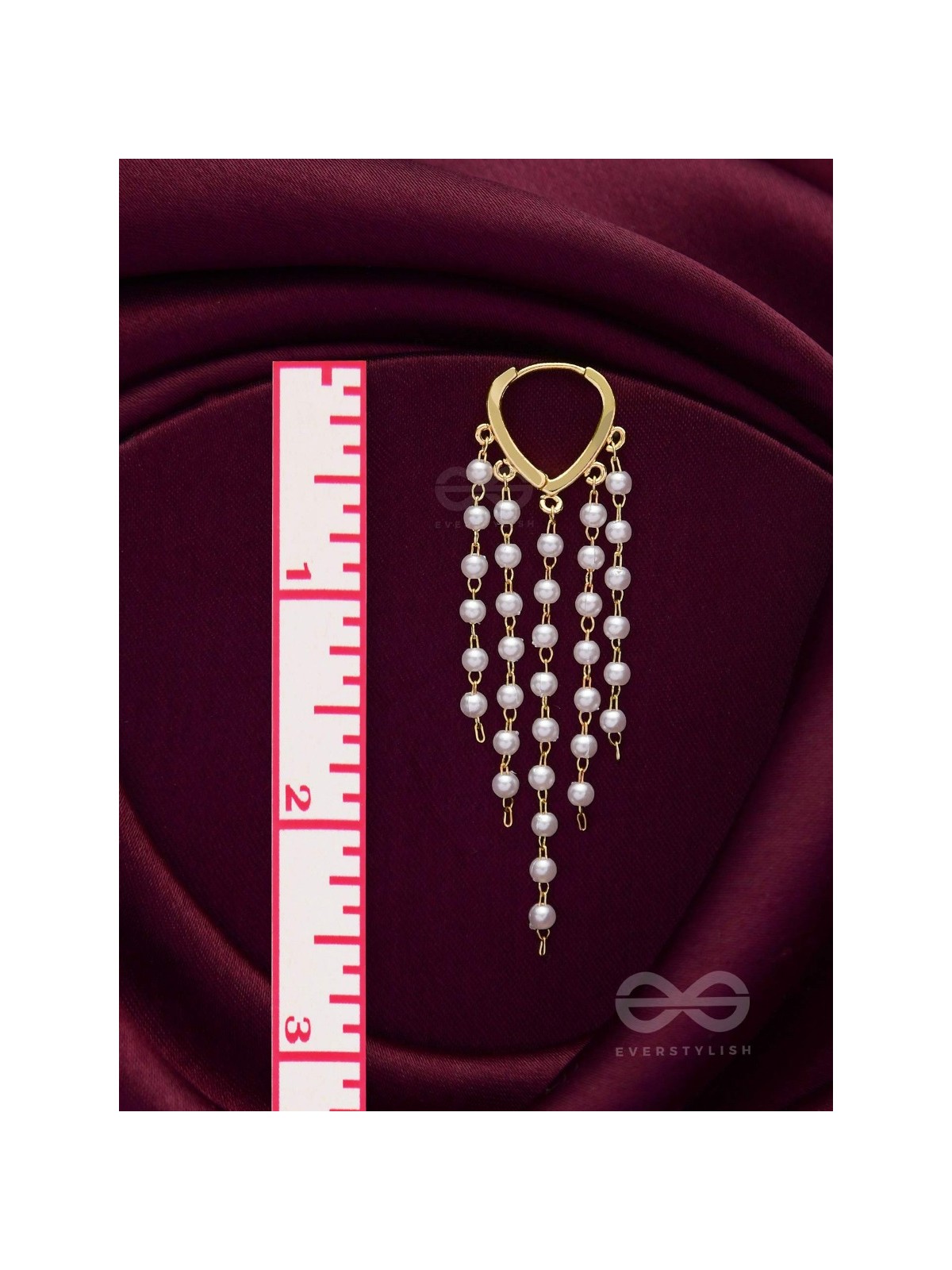 Chandelier Pearls - Golden Pearl Earrings