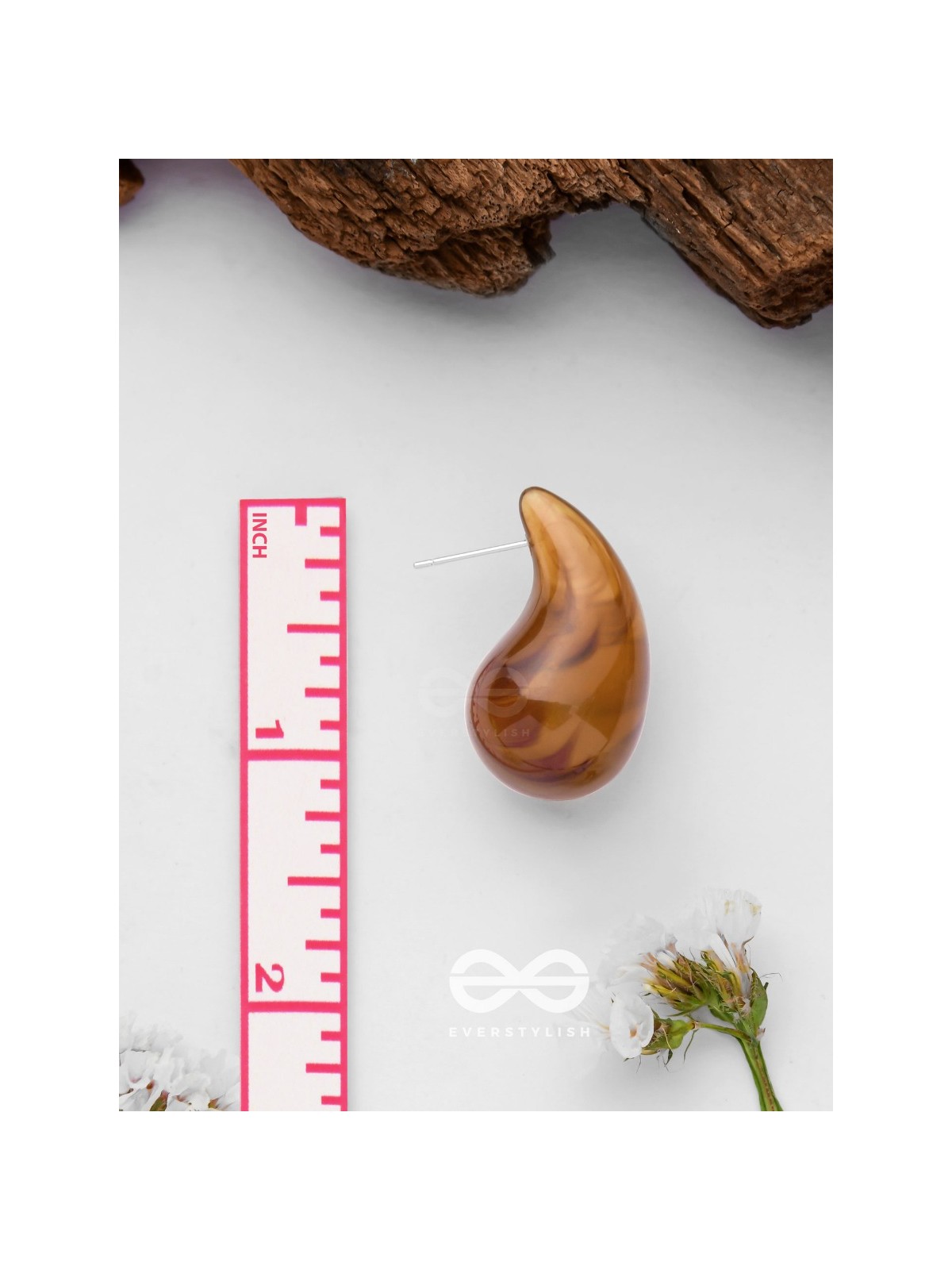 Chestnut Chic - Acrylic Earrings