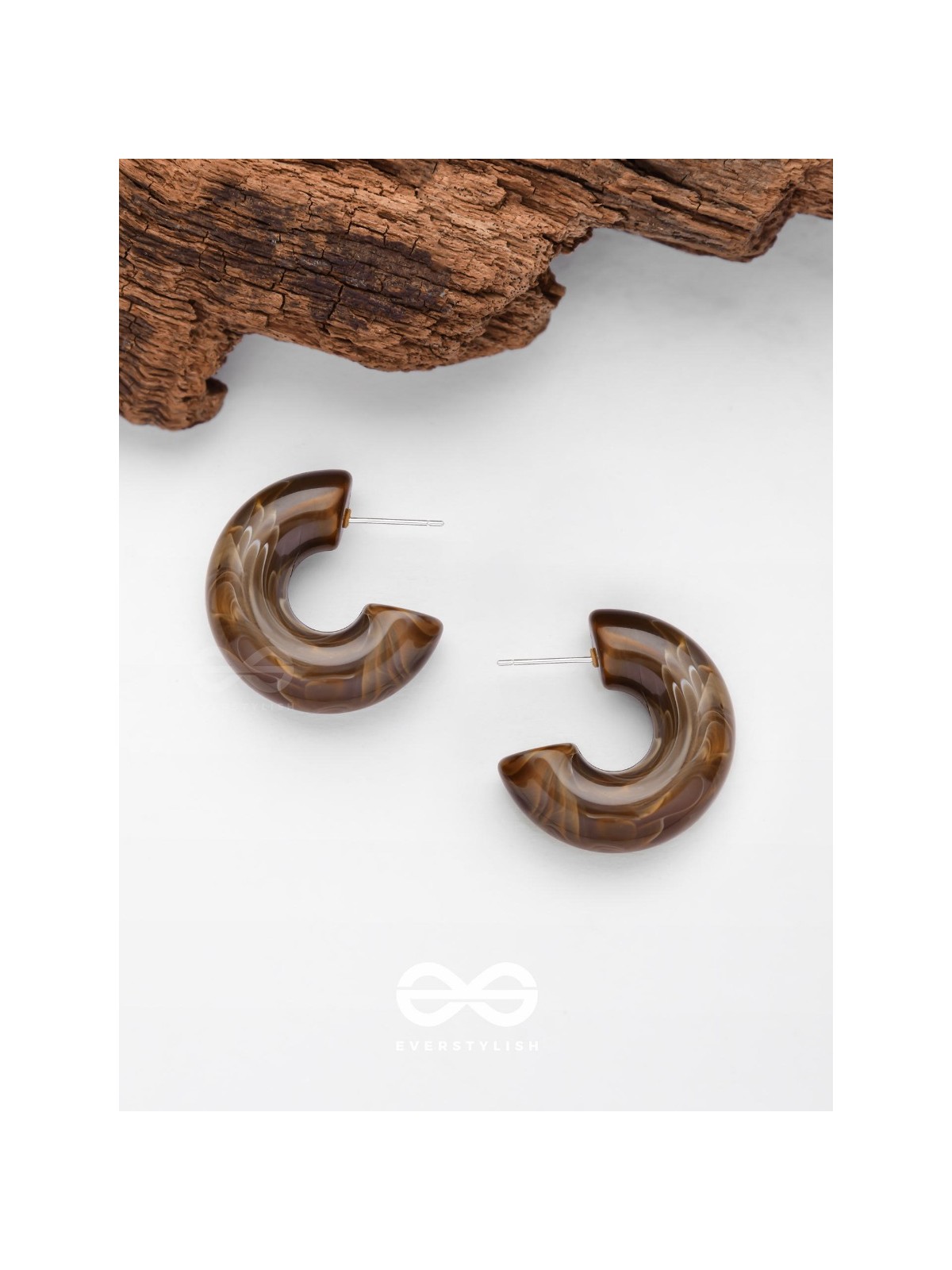 Coffee Curves - Acrylic Earrings