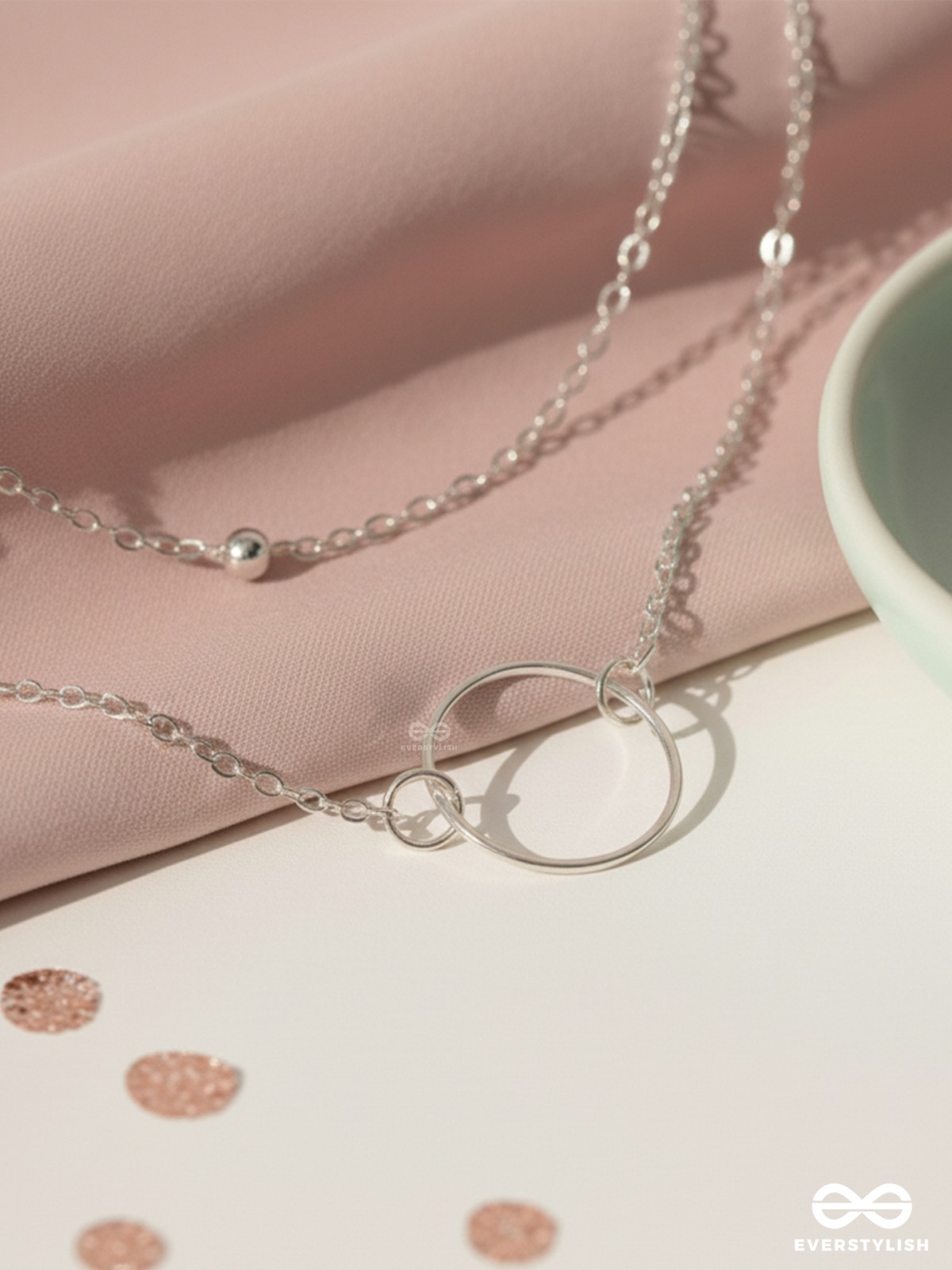 The Lavish Layers Of Elegance - Silver Multilayered Neckpiece With Anti-tarnish Coating