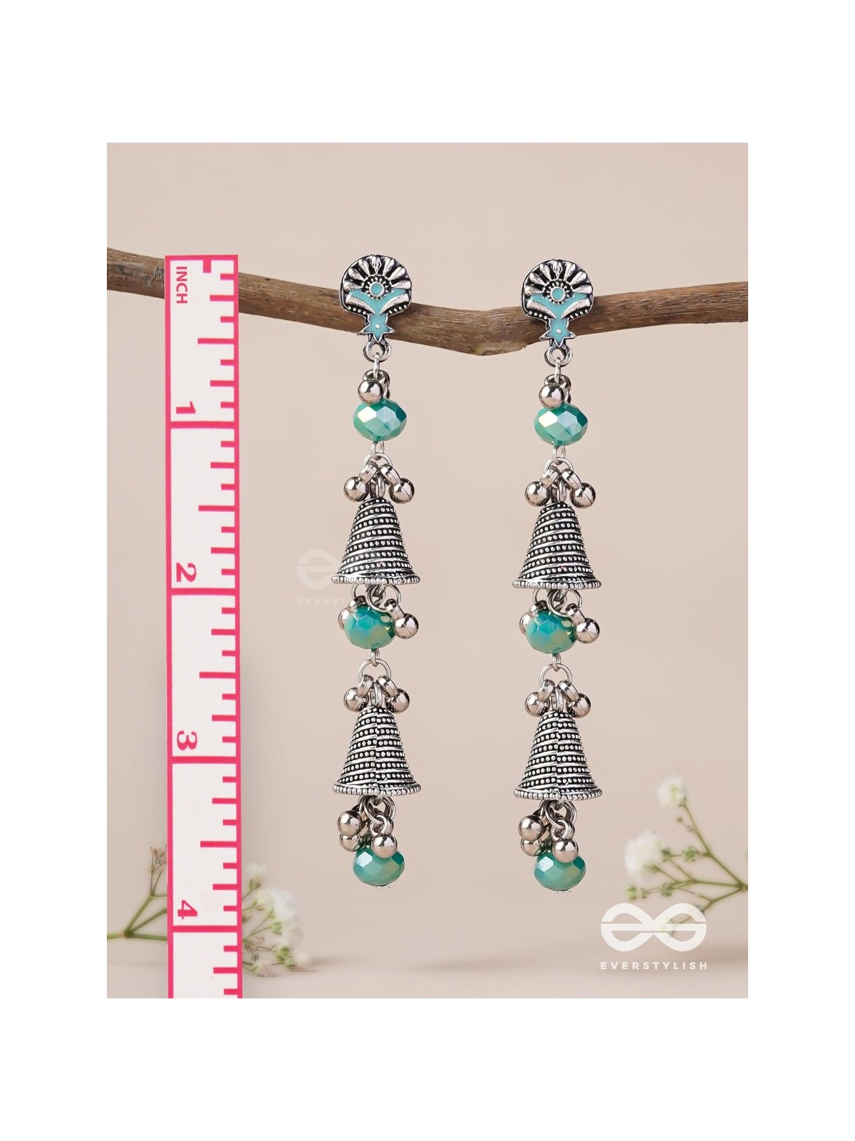 The Marine Carillons - Enamelled Oxidised Earrings