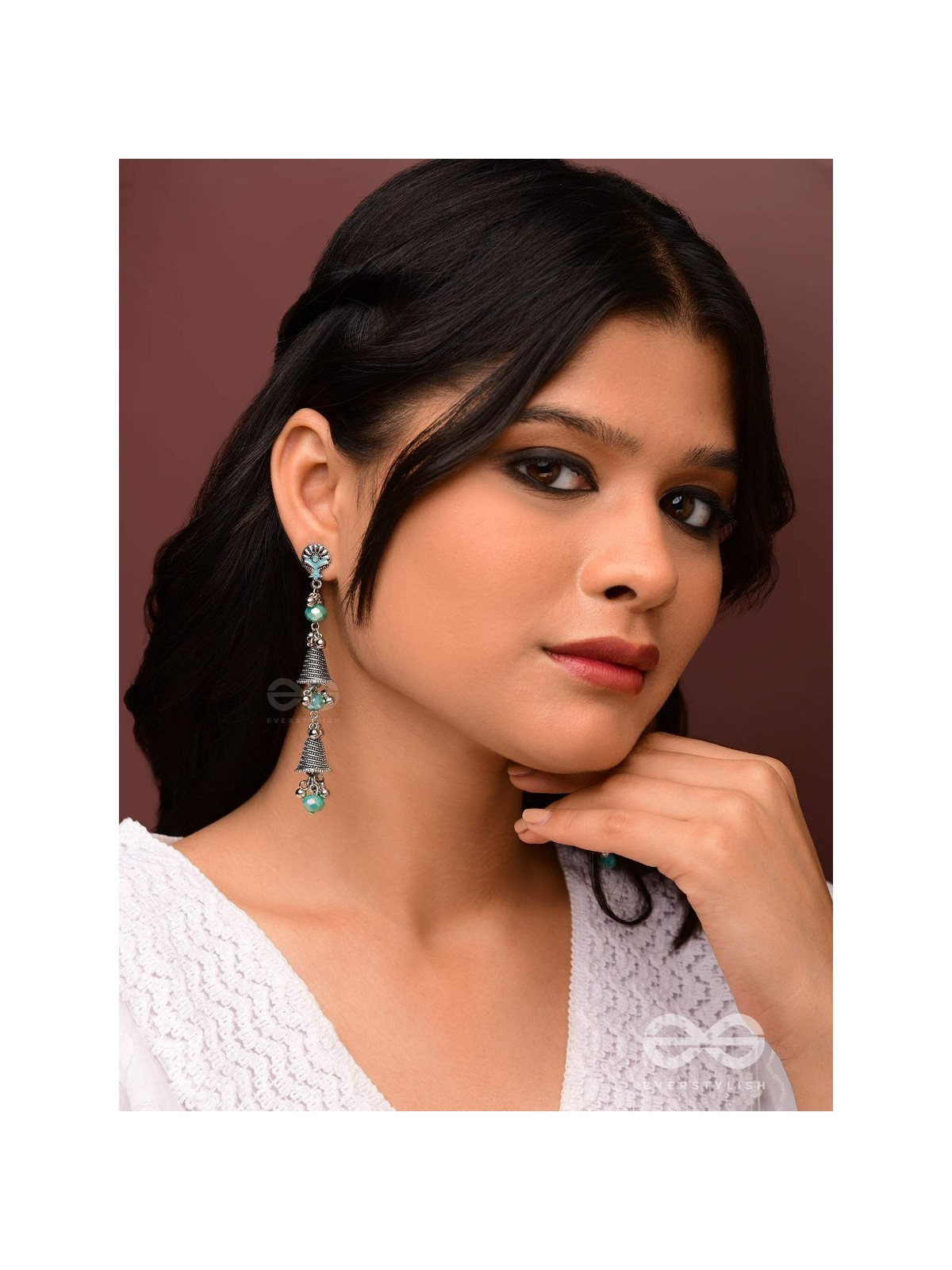 The Marine Carillons - Enamelled Oxidised Earrings