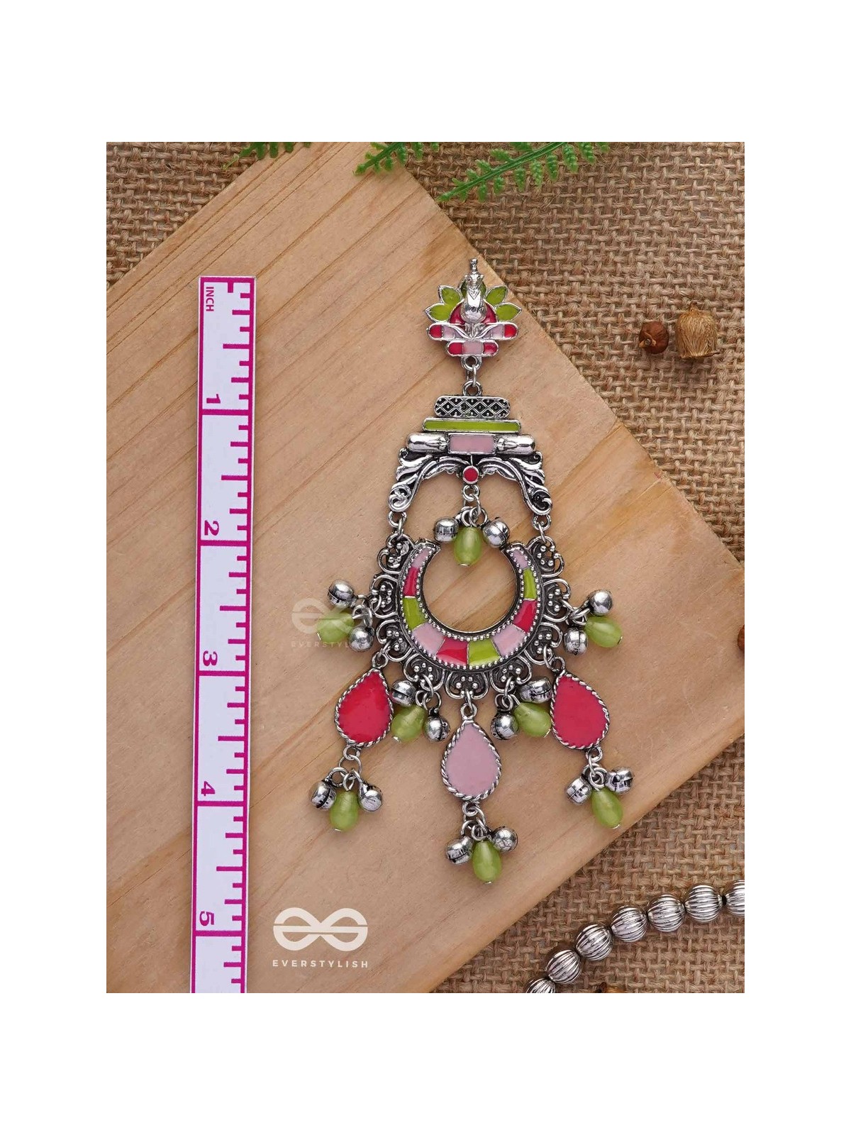 The Brilliant Paradise - Enamelled Oxidised Earrings