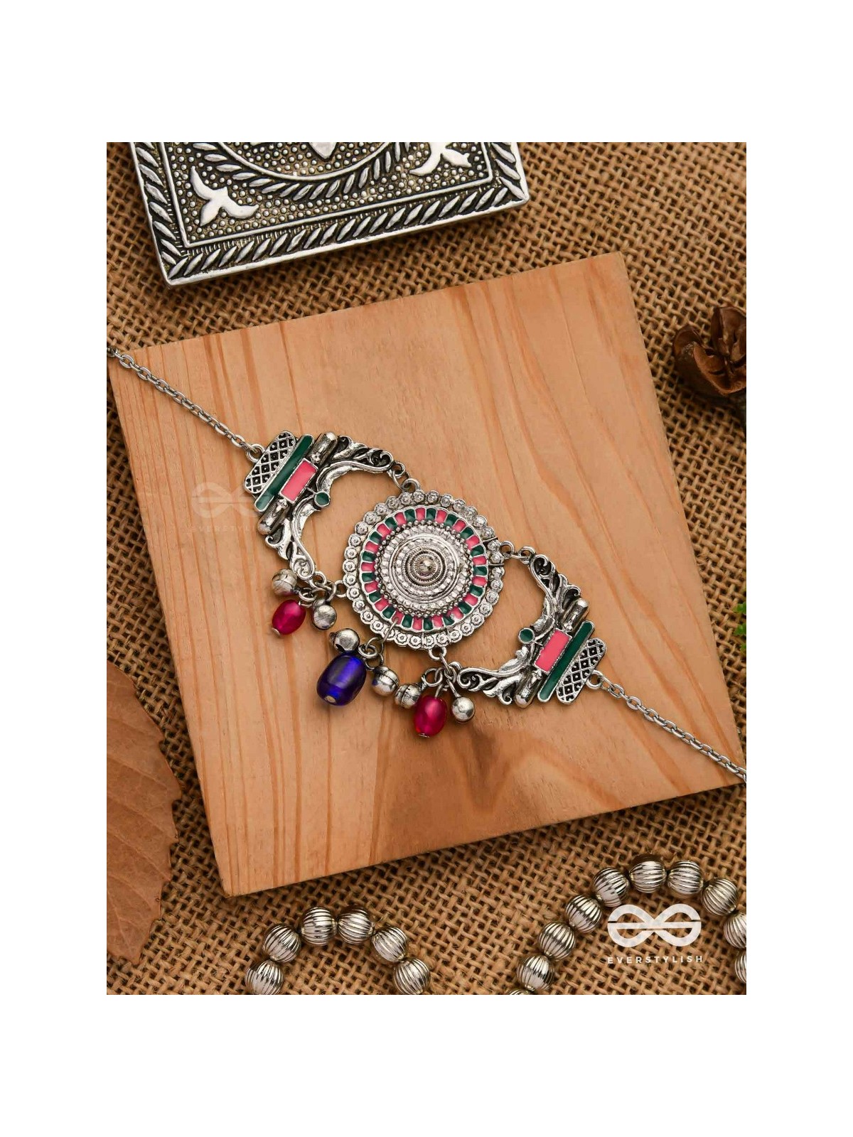 The Glorious Legacy - Enamelled Oxidised Neckpiece