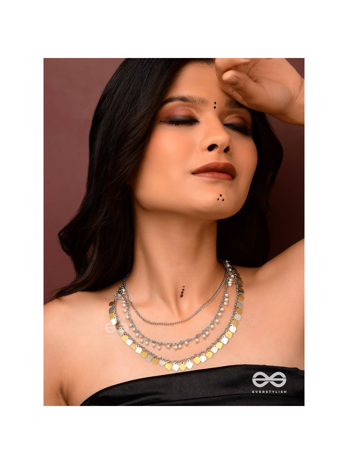 The Spellbinding Chimes - Beads And Coins Multilayered Neckpiece