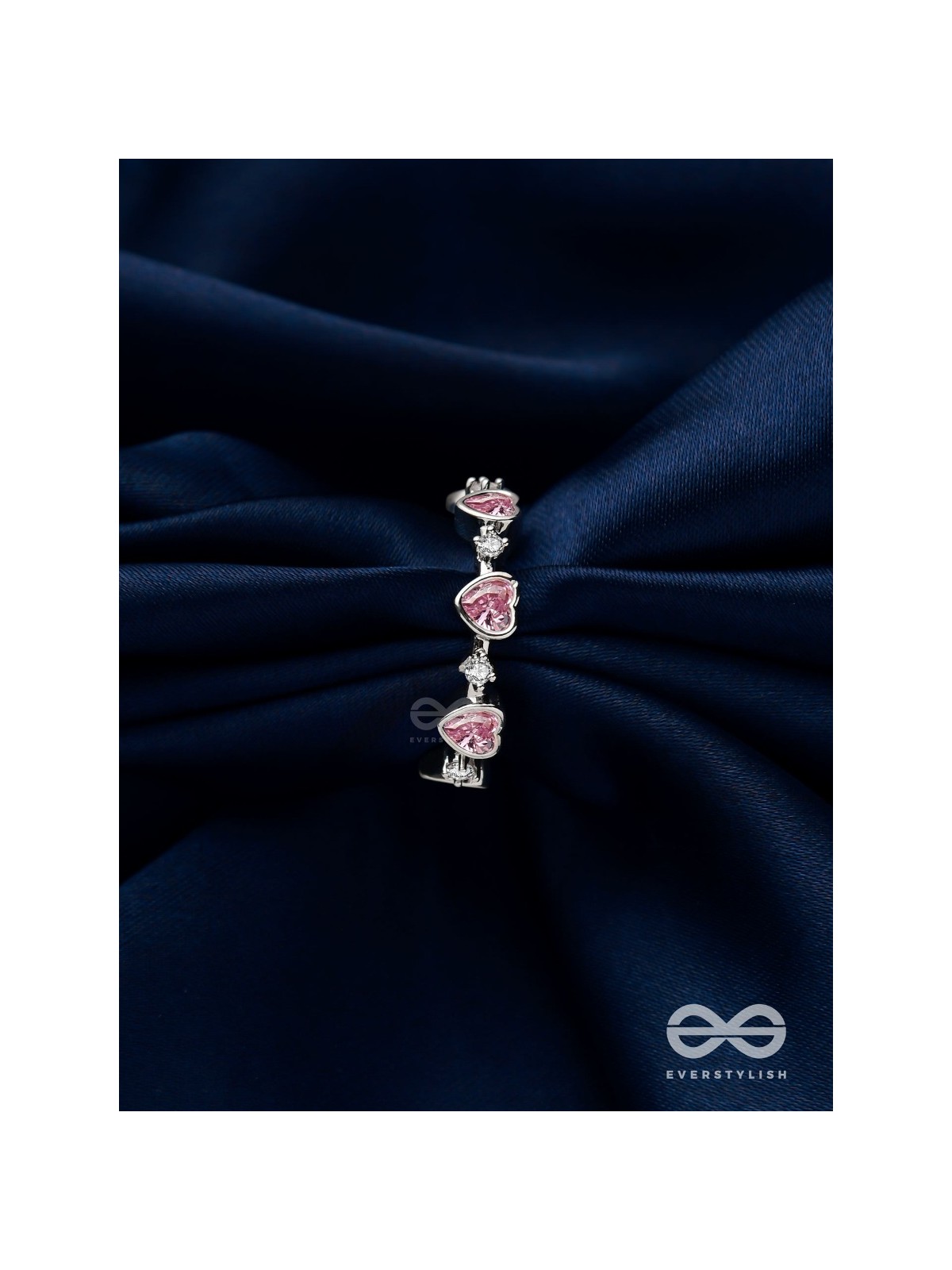 Mi Amor - Silver Embellished Ring (Adjustable)