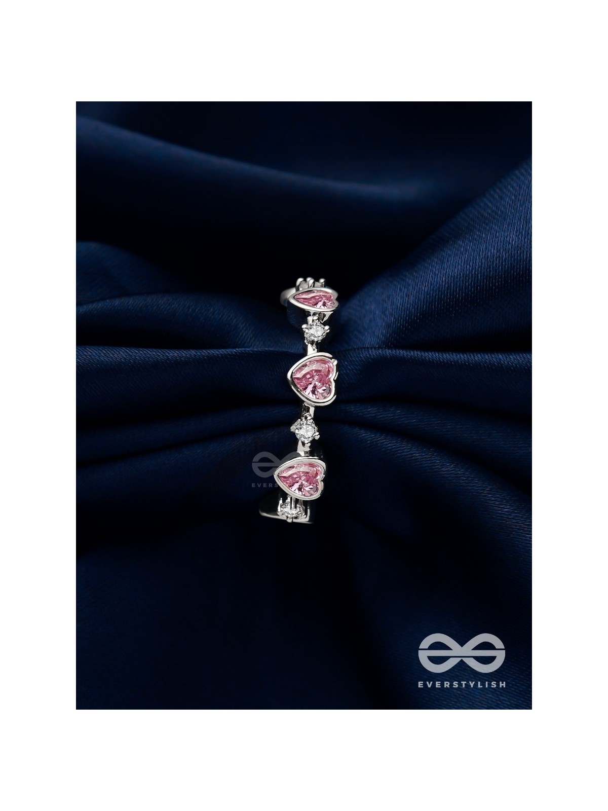 Mi Amor - Silver Embellished Ring (Adjustable)