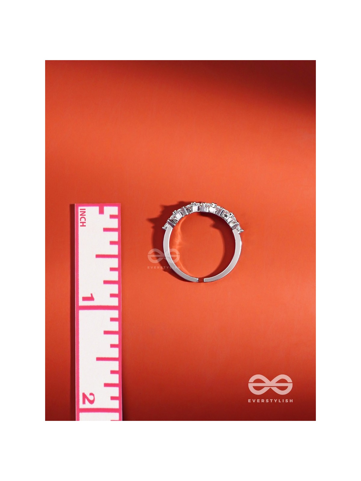 The Sacred Crown - Silver Cubic Zirconia Ring (Adjustable)